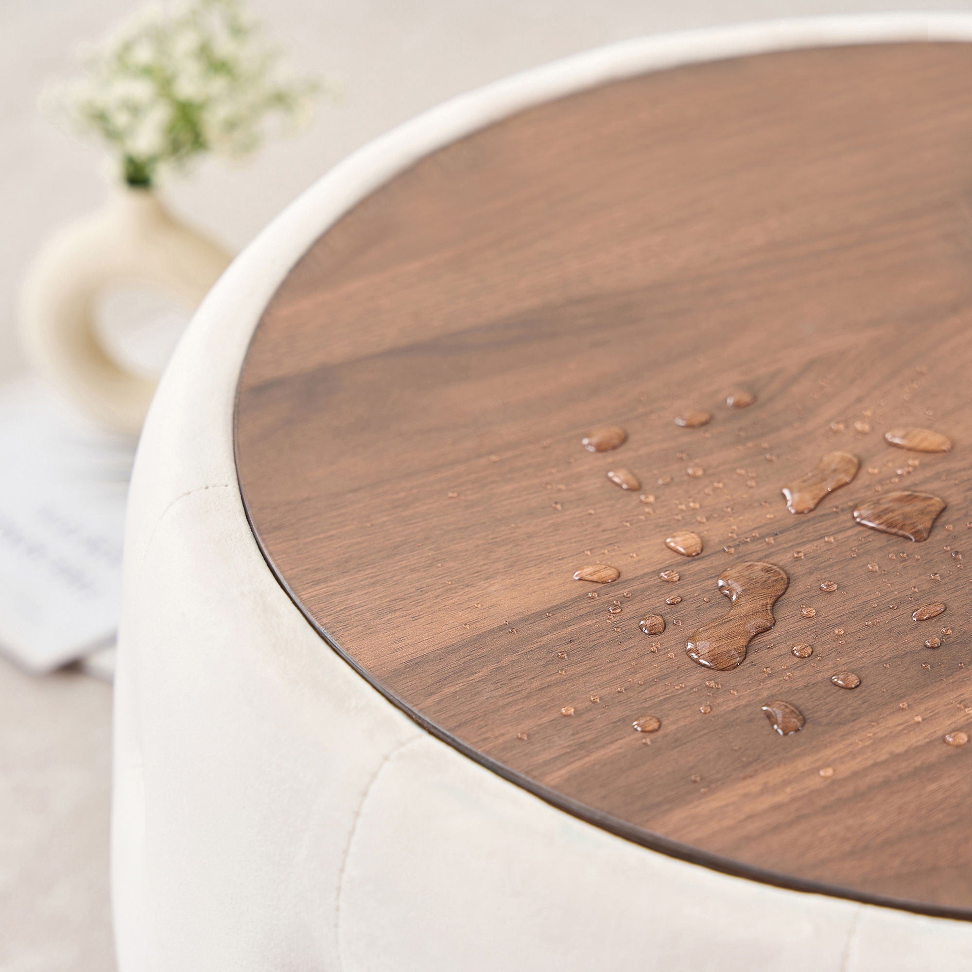 Nesting Ottomans 2 Piece With Tray, 4 In 1 Function