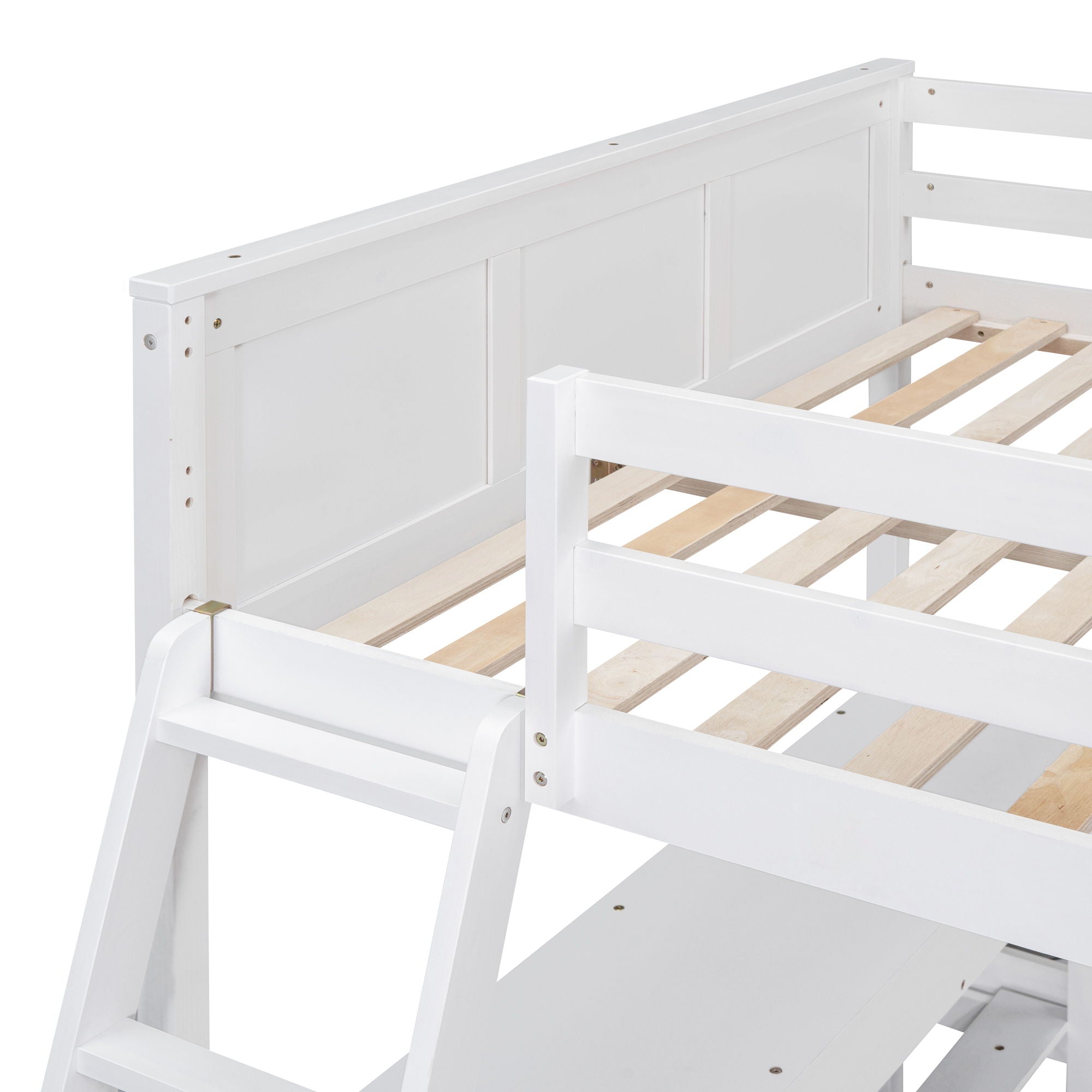 Full Over Full Bunk Bed With Desk