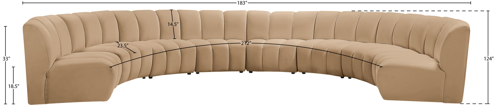 Infinity - 8 Piece Modular Sectional - Camel