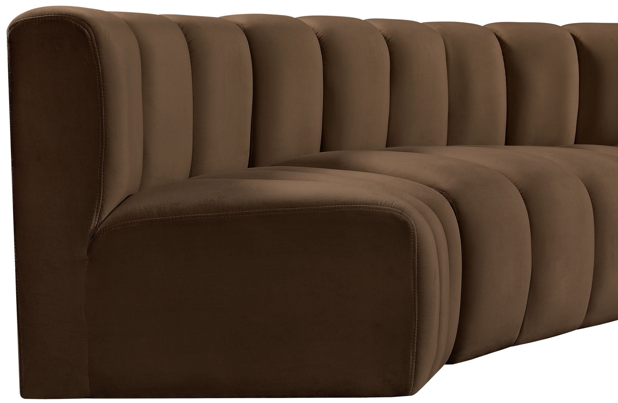 Arc - Velvet 6 Piece Curved Modular Sofa