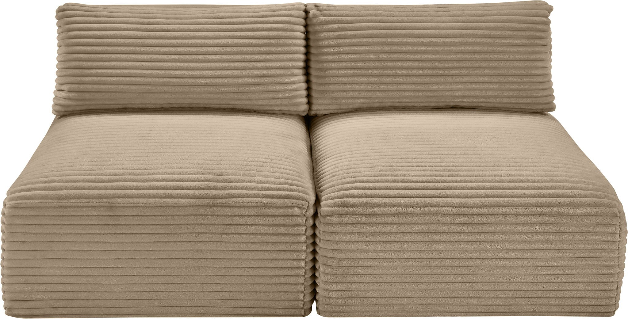 Shaggy - Fabric 2 Seat Modular Armless Sofa
