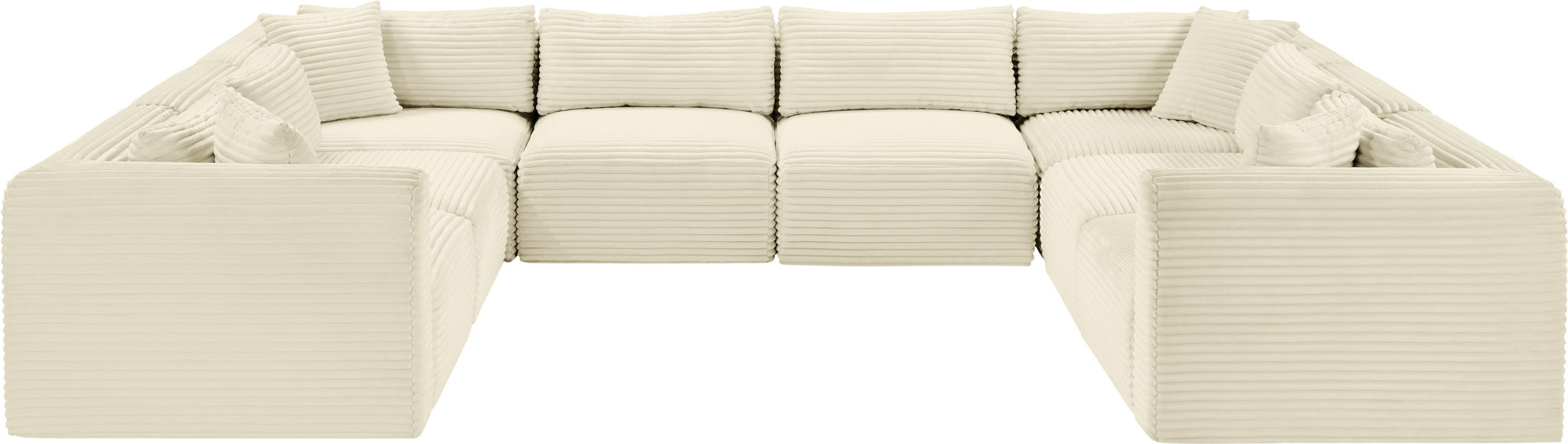 Shaggy - 8 Piece Modular U-Shaped Sectional