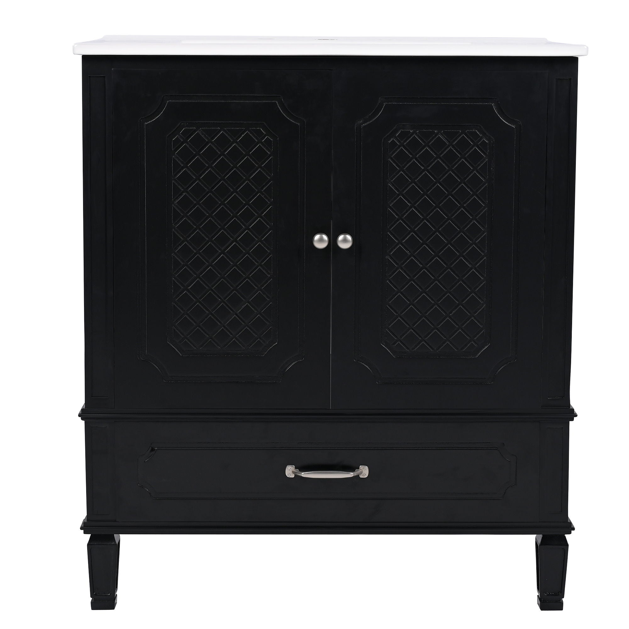 Bathroom Vanity With Sink, Soft Closing Door, Multi Functional Storage