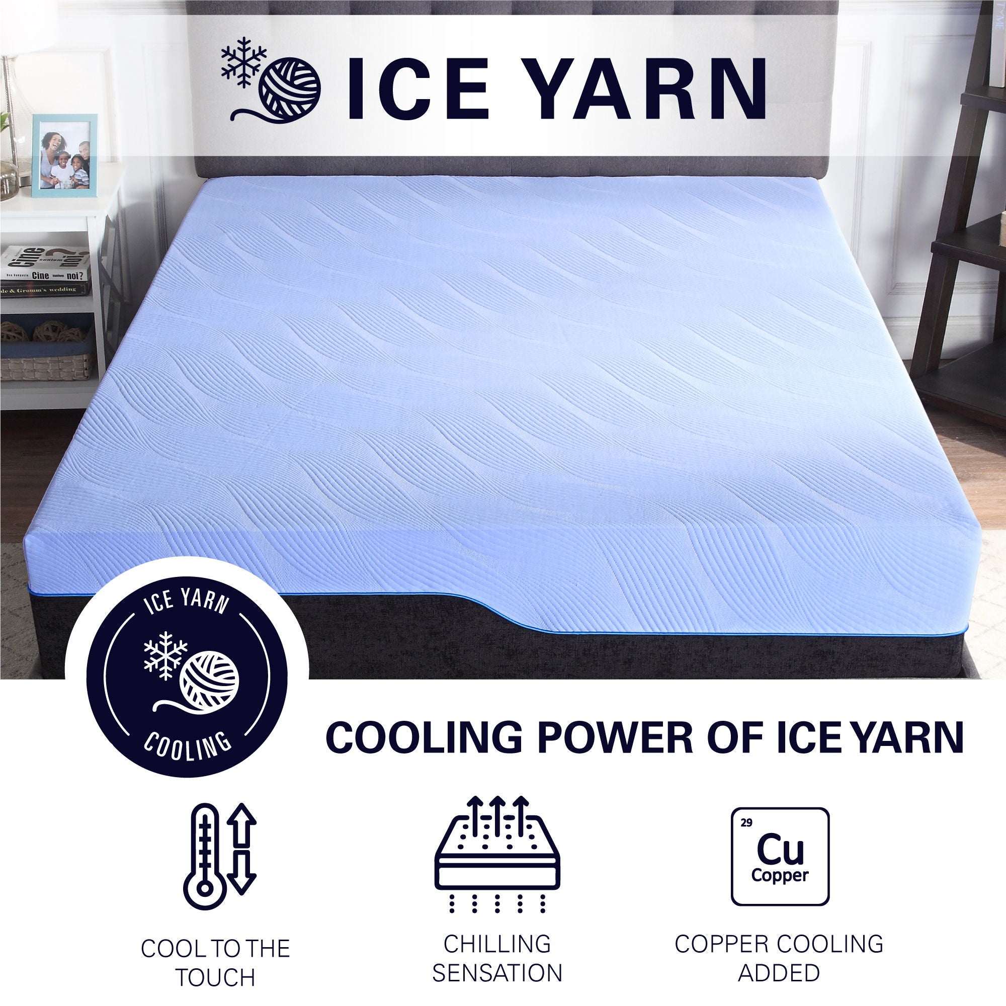 Refresh - 12" Hybrid Cooling Fast Responding Latex Foam And Coil Mattress