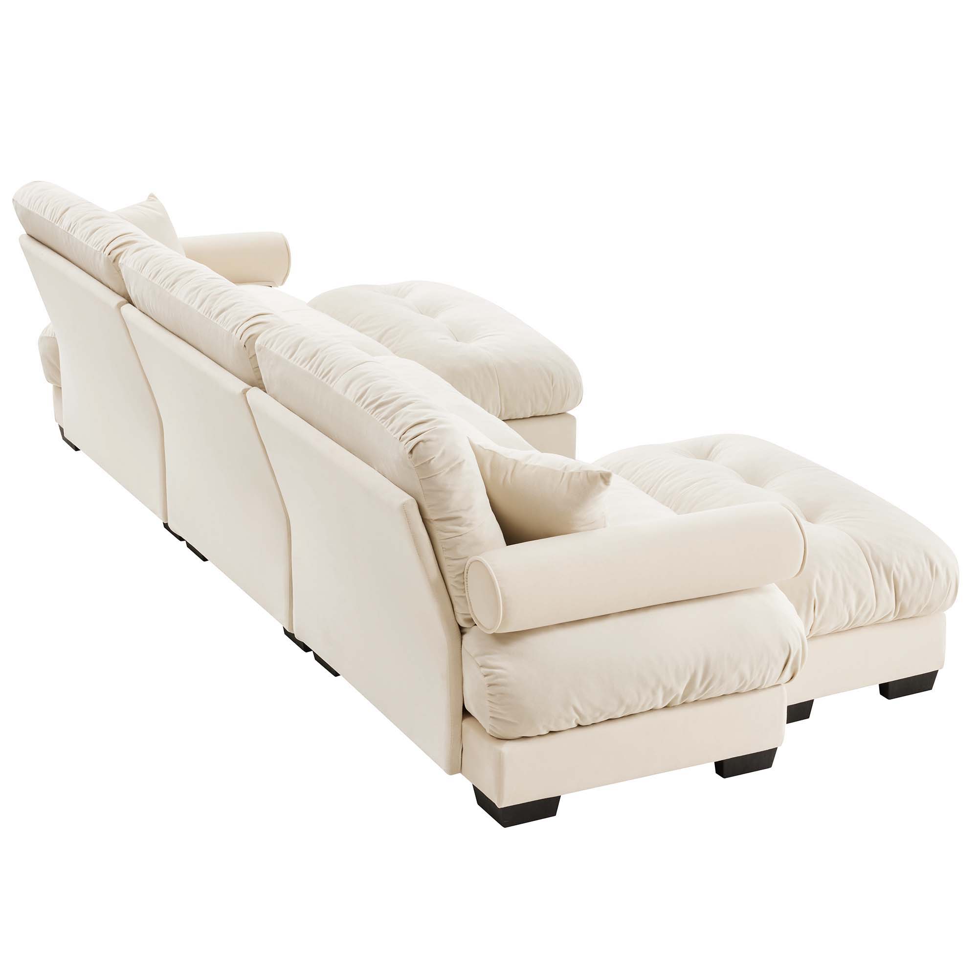 Super Comfort Oversized Modular Sectional Sofa With Movable Ottoman