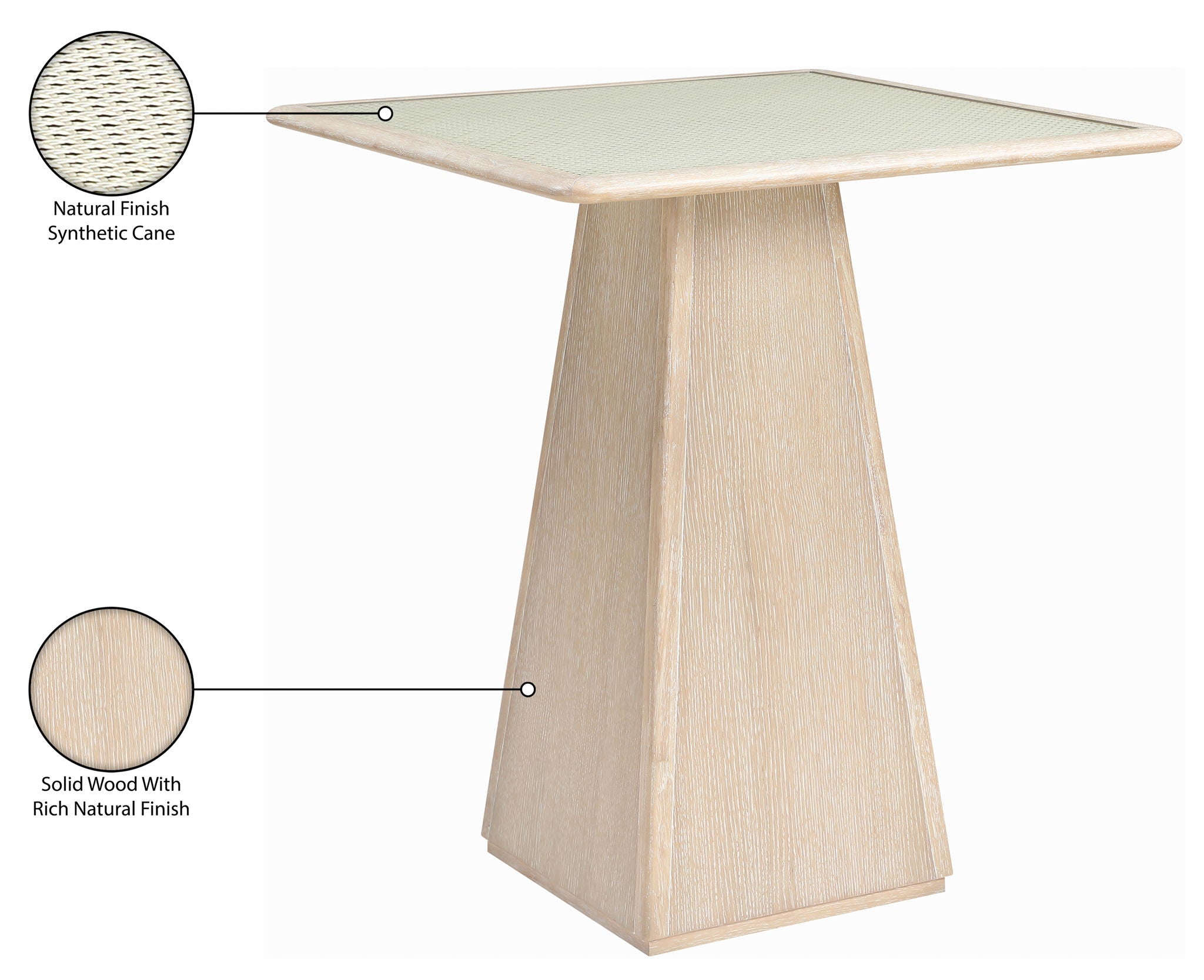 Atrium - Glass Top And Wood Base Dining Table