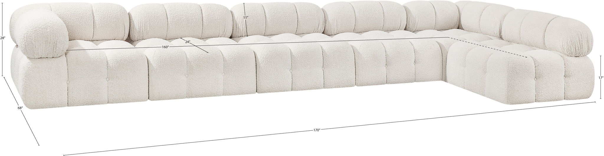 Ames - 6 Piece Modular L-Shaped Sectional