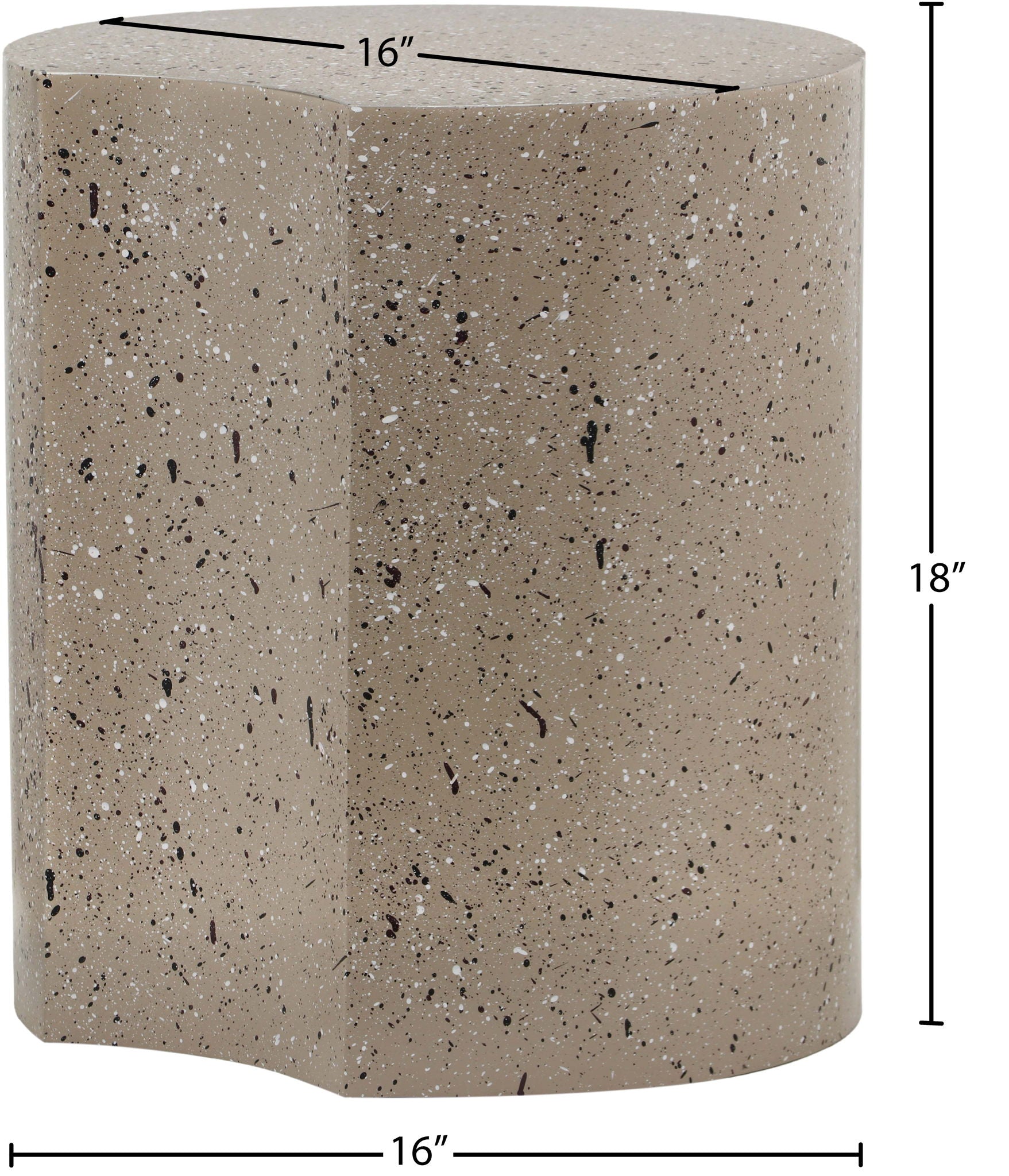 Dimple - End Table - Terazzo Finish