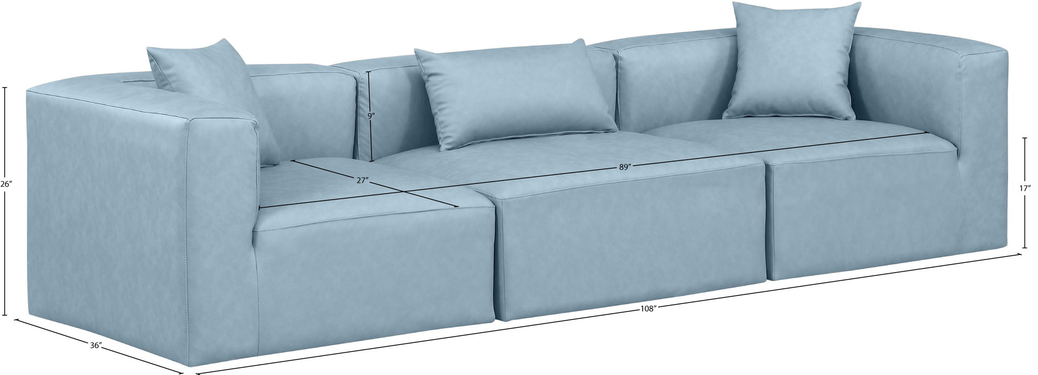 Cube - Modular 3 Seat Sofa