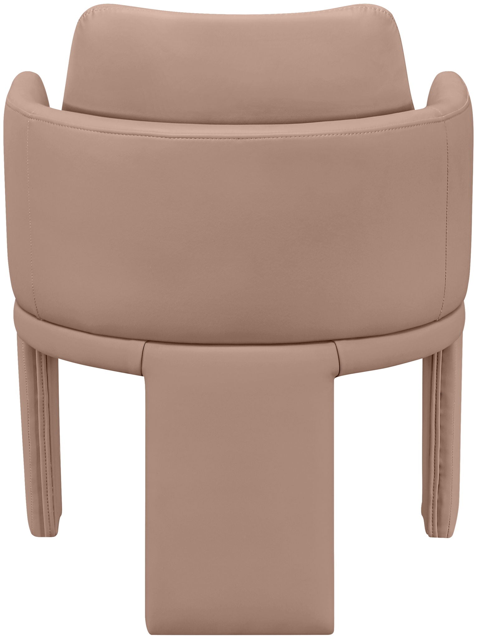 Vanda - Vegan Leather Upholstered Dining Chair - Tan