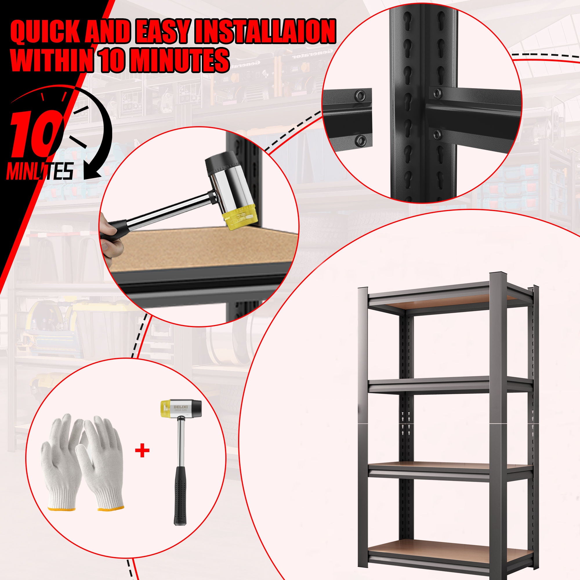 Adjustable Garage Shelf