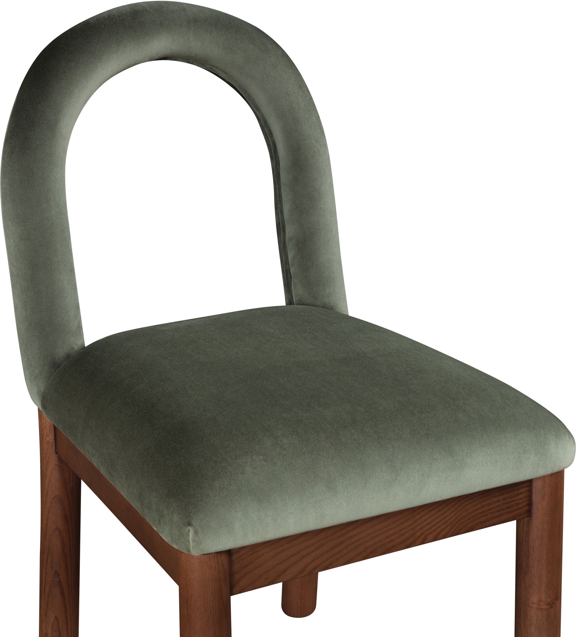 Conrad - Velvet Dining Chair With Brown Legs