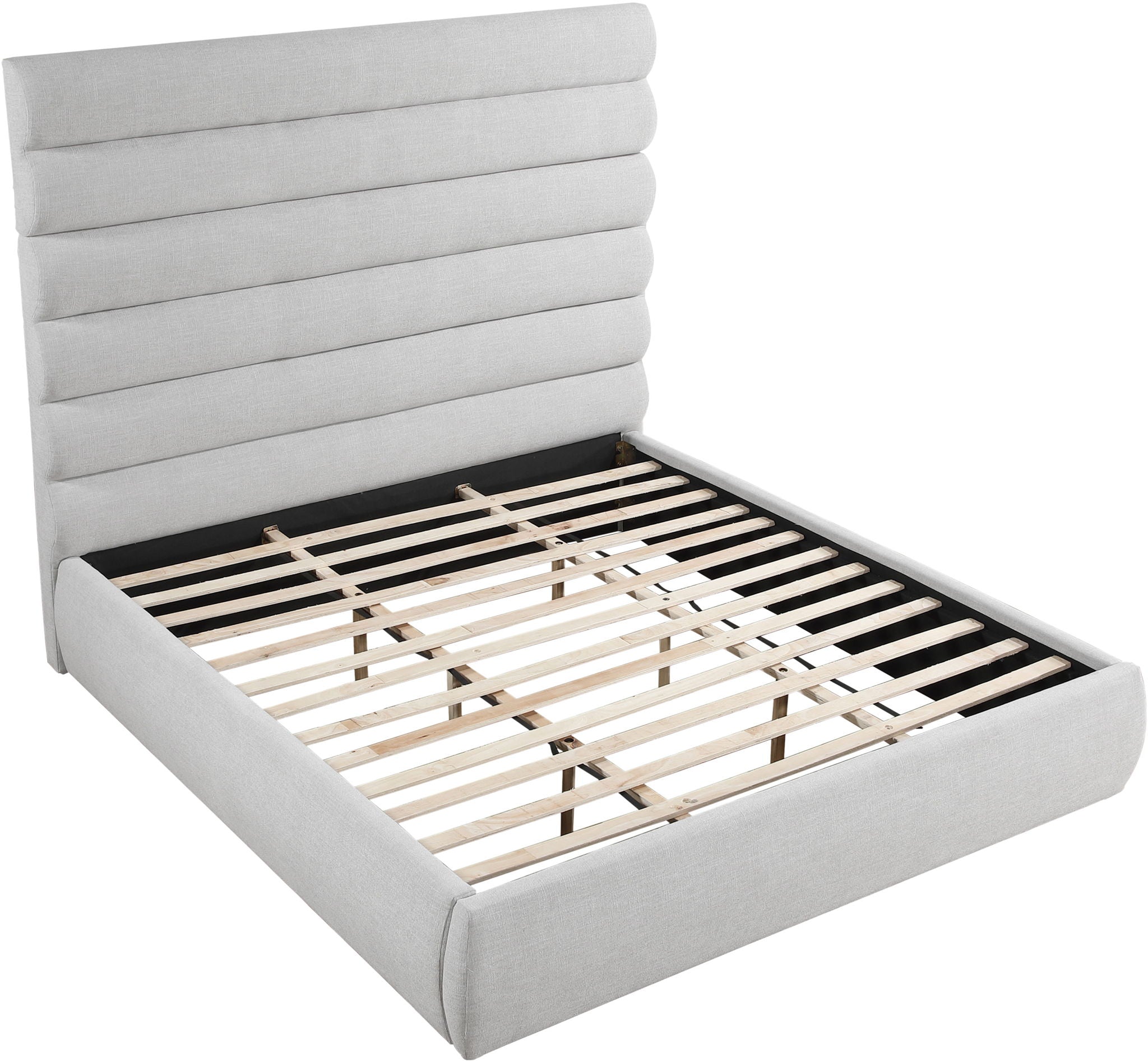 Adam - Linen Fabric Bed With 70.5" Headboard