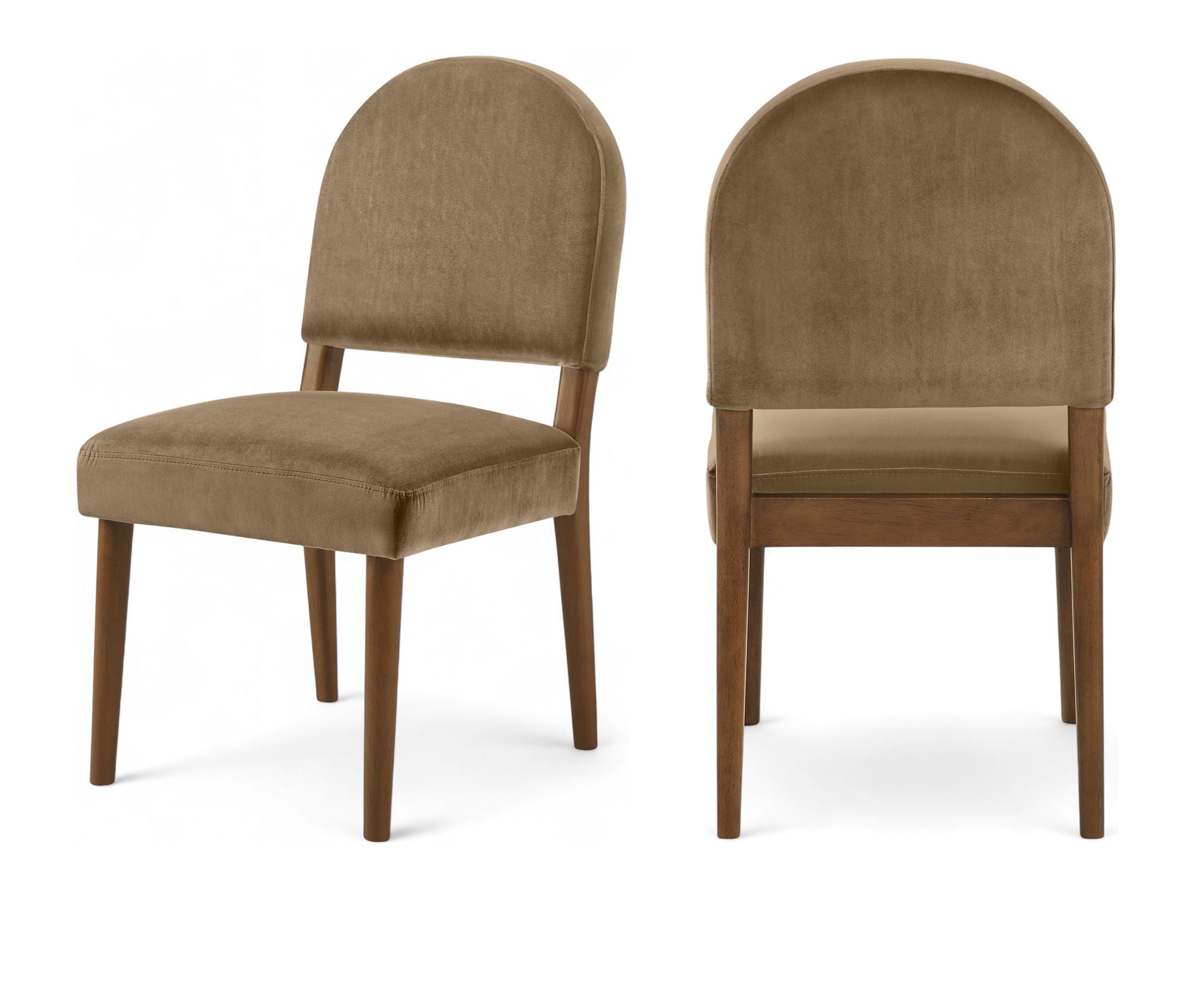 Varinelle - Velvet Dining Chair (Set of 2) - Walnut Frame
