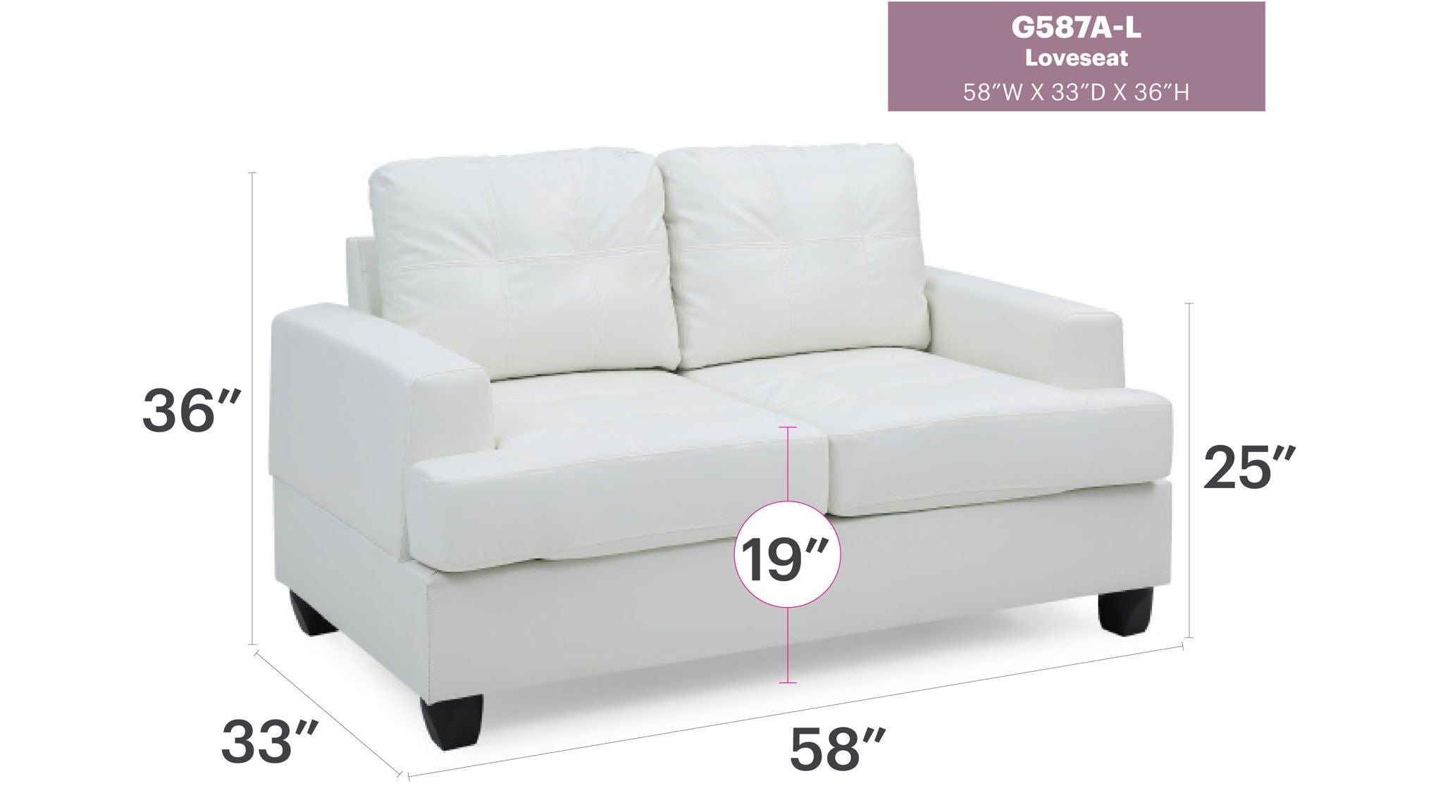 Stylish Transitional Loveseat For Two