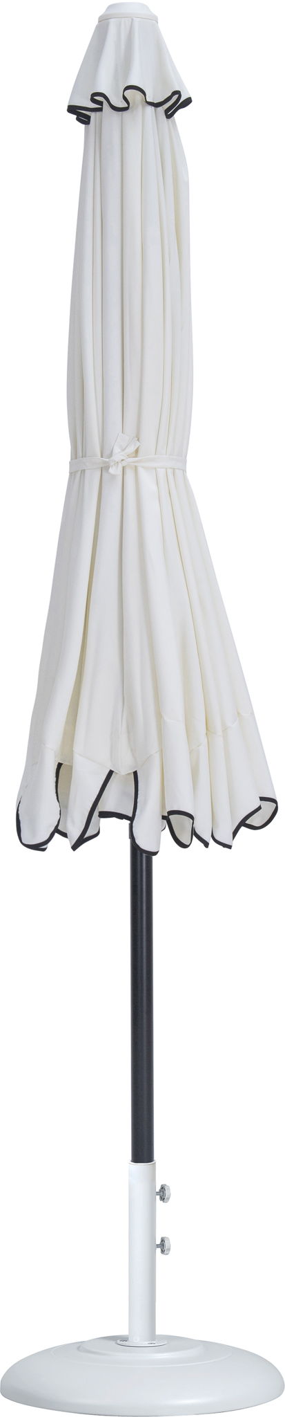 Amalfi - Patio Umbrella - White Base / Black Pole