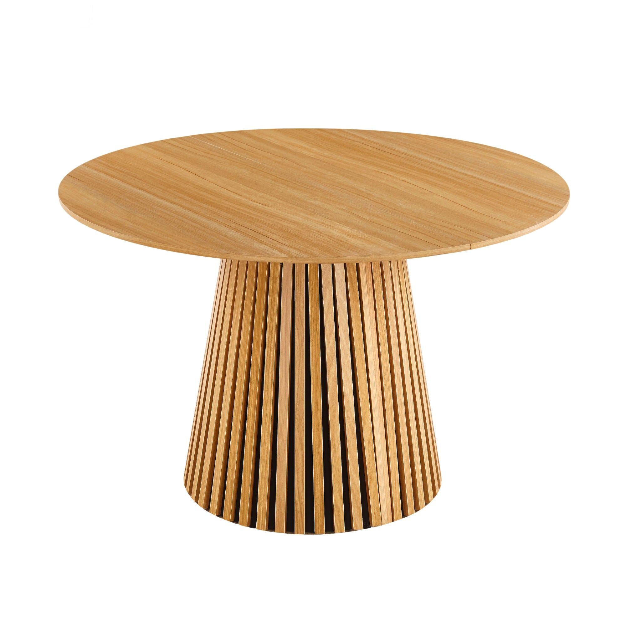 Extendable Pedestal Multifunctional Dining Table - Oak