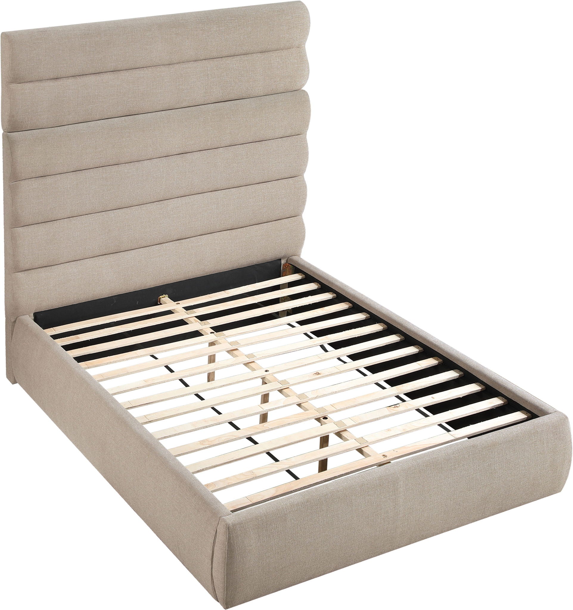 Adam - Linen Fabric Bed With 70.5" Headboard