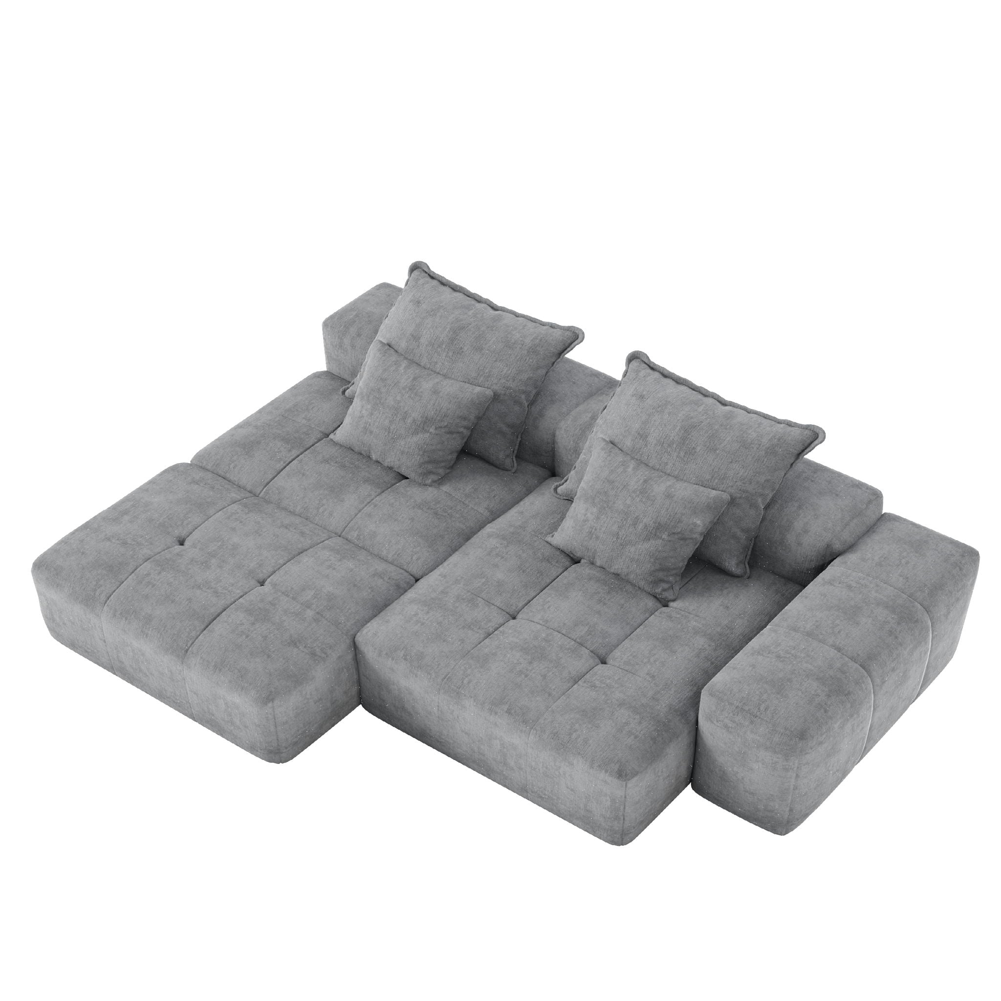 Modern Oversized Diy Combination Modular Sectional Sofa With Pillows