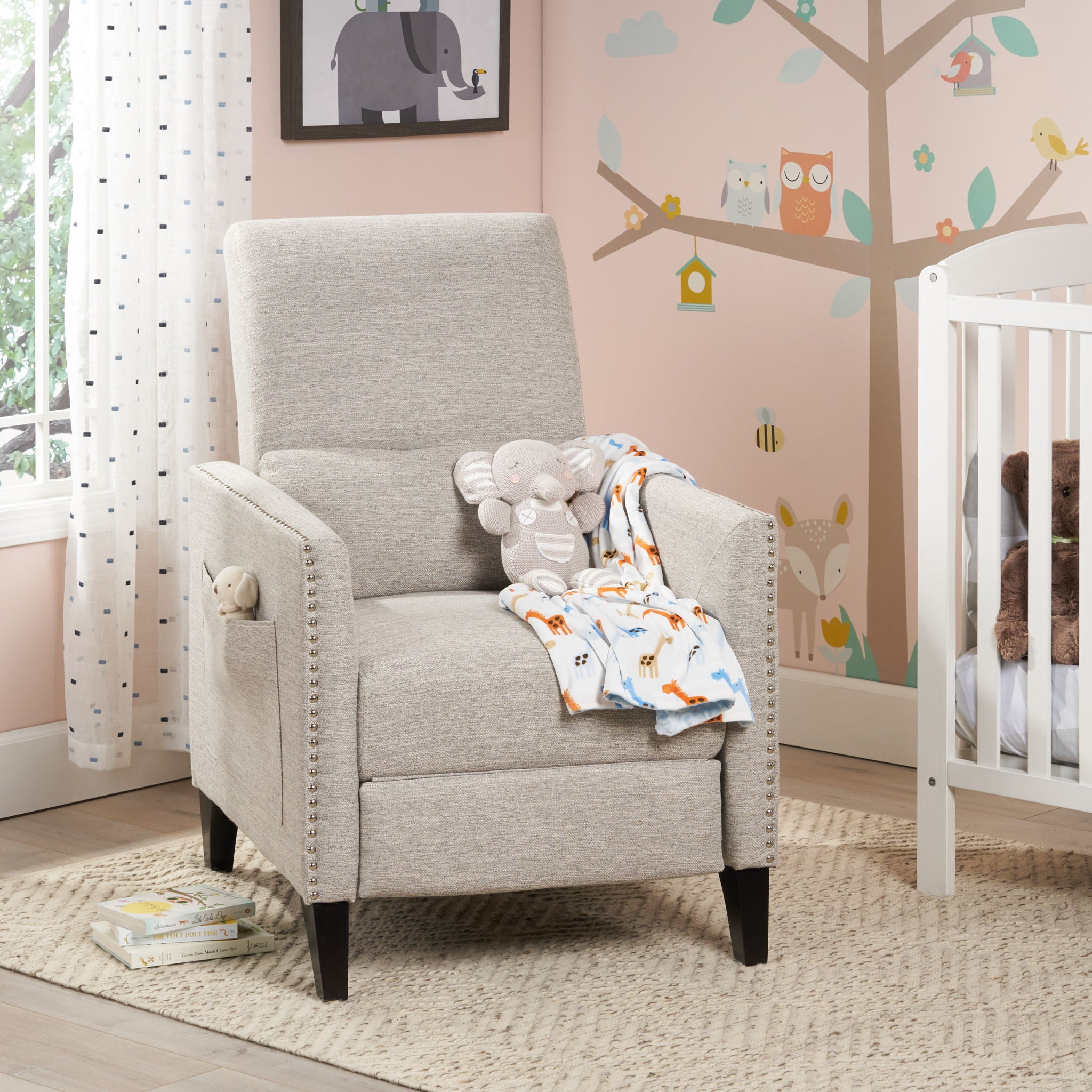 Kiersten - Contemporary Fabric Pushback Recliner