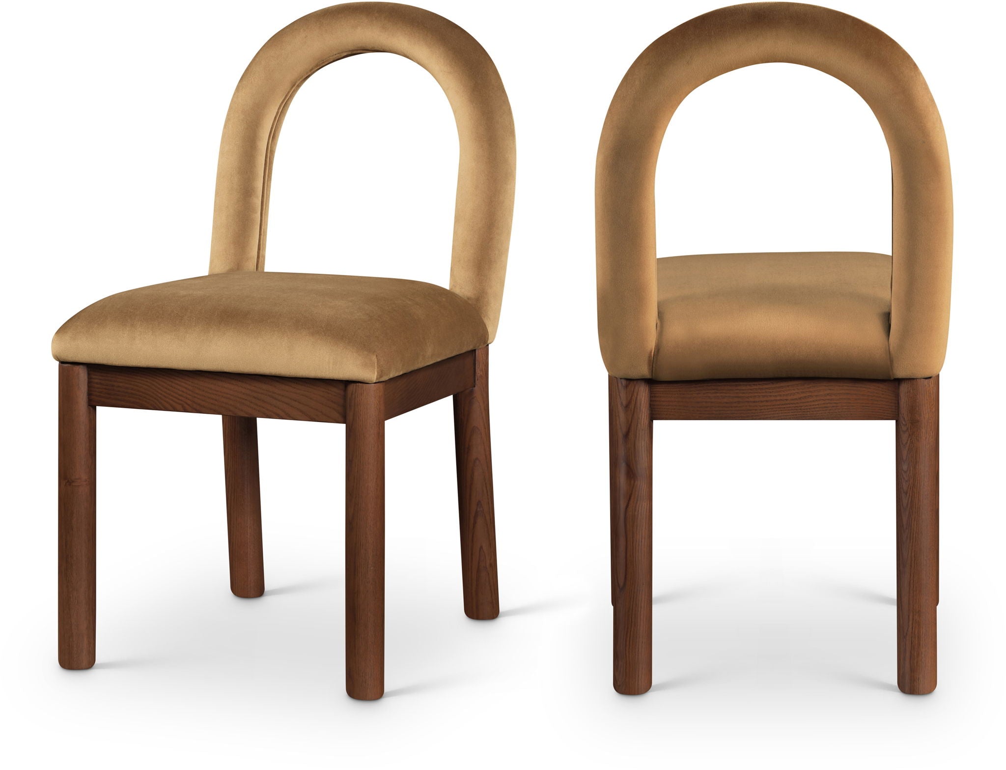 Conrad - Velvet Dining Chair With Brown Legs