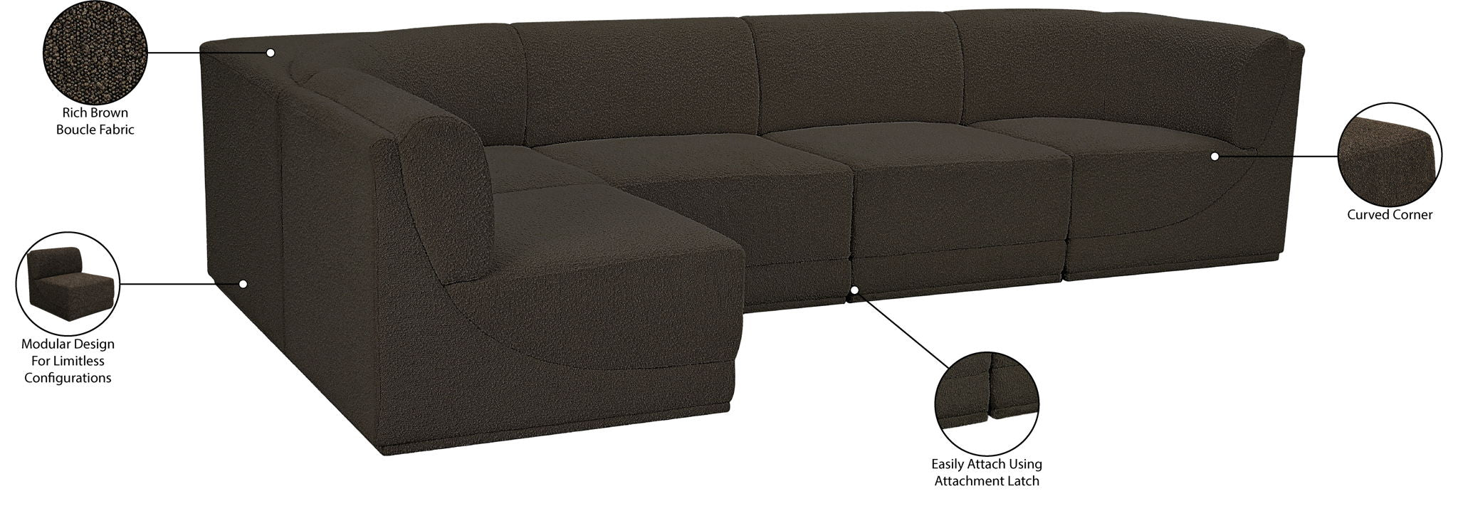 Ollie - 5 Piece Modular Sectional