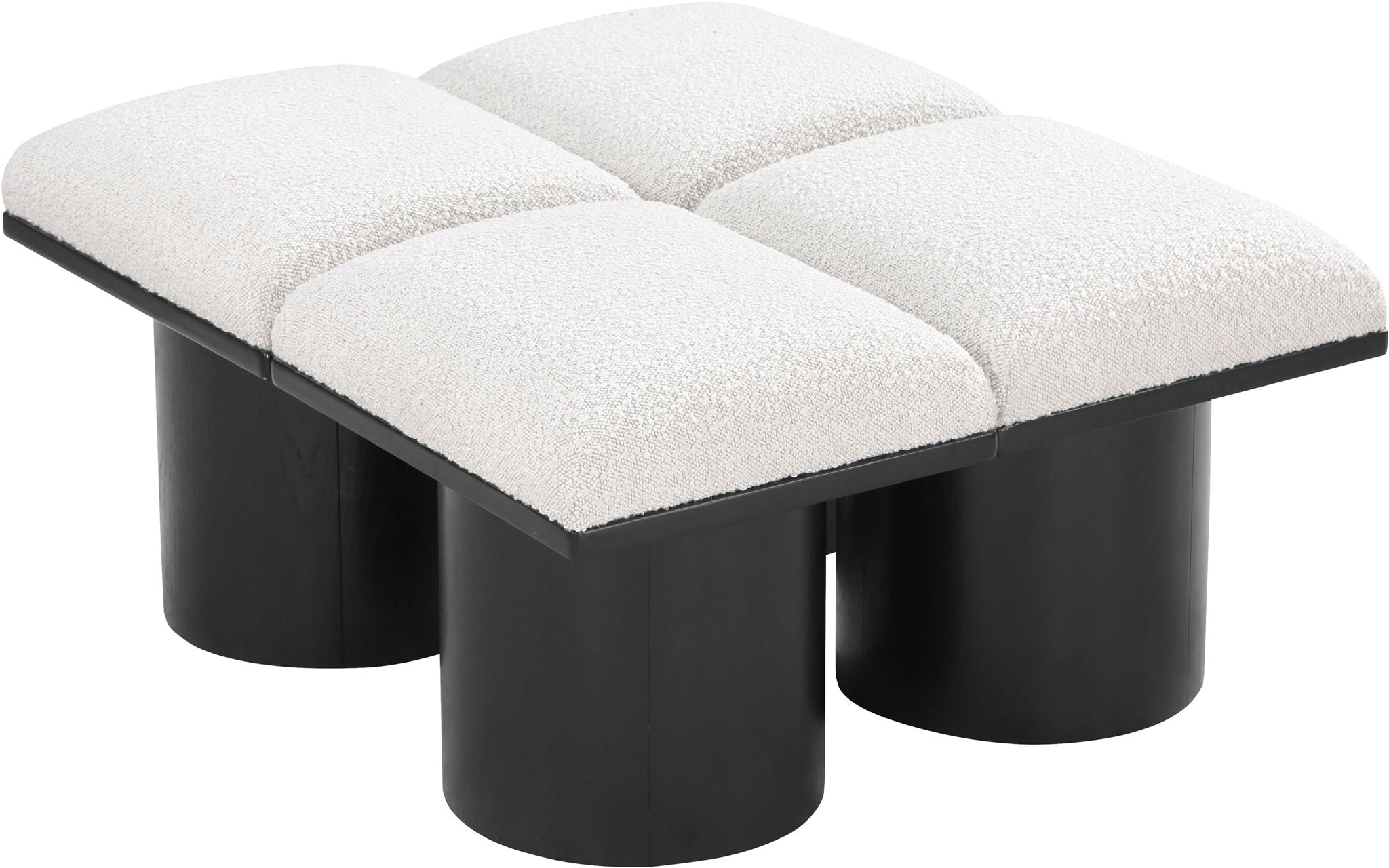 Pavilion - 4 Piece Modular Bench With Black Base