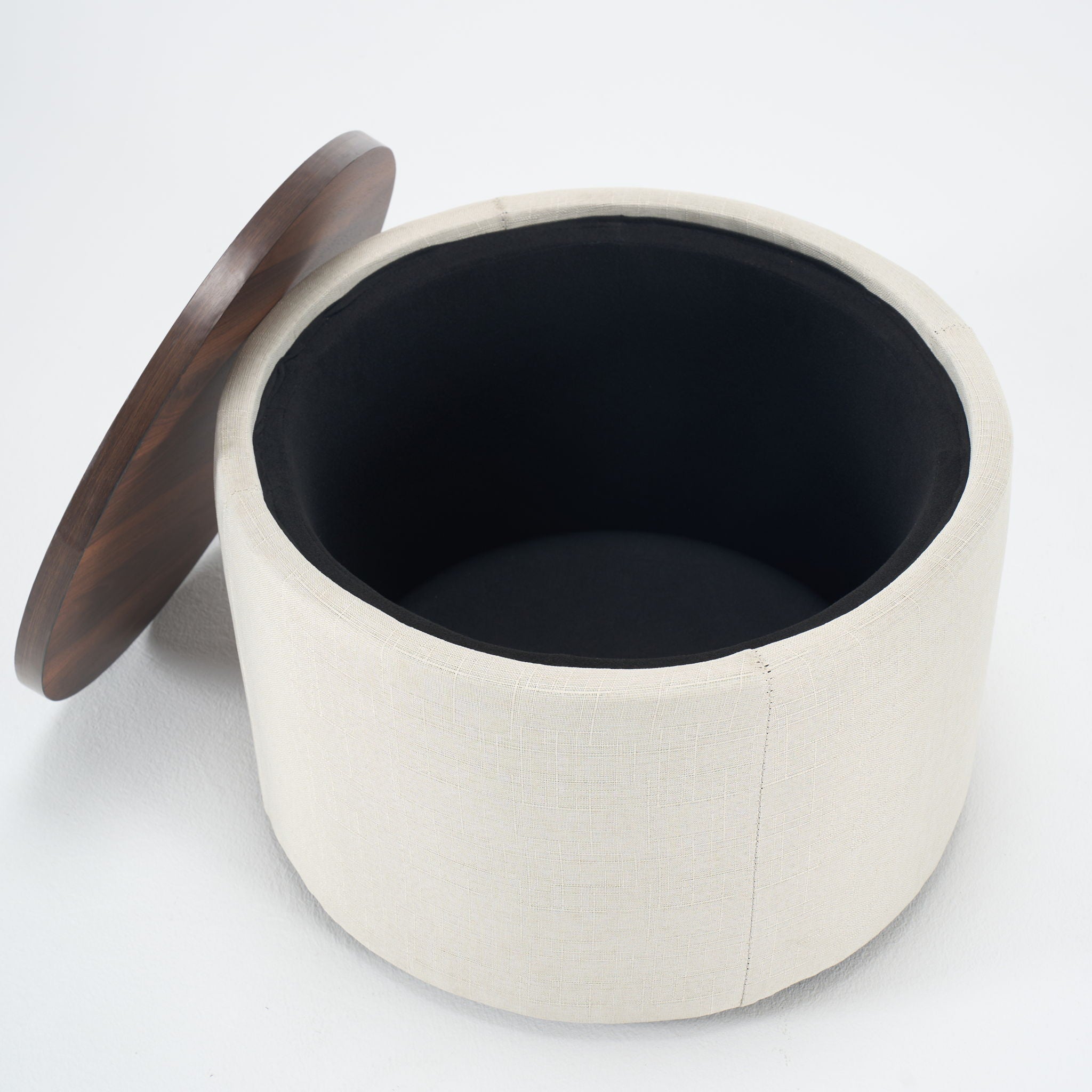 Nesting Ottomans, Round Coffee Table & Bench With Tray (Set of 2)