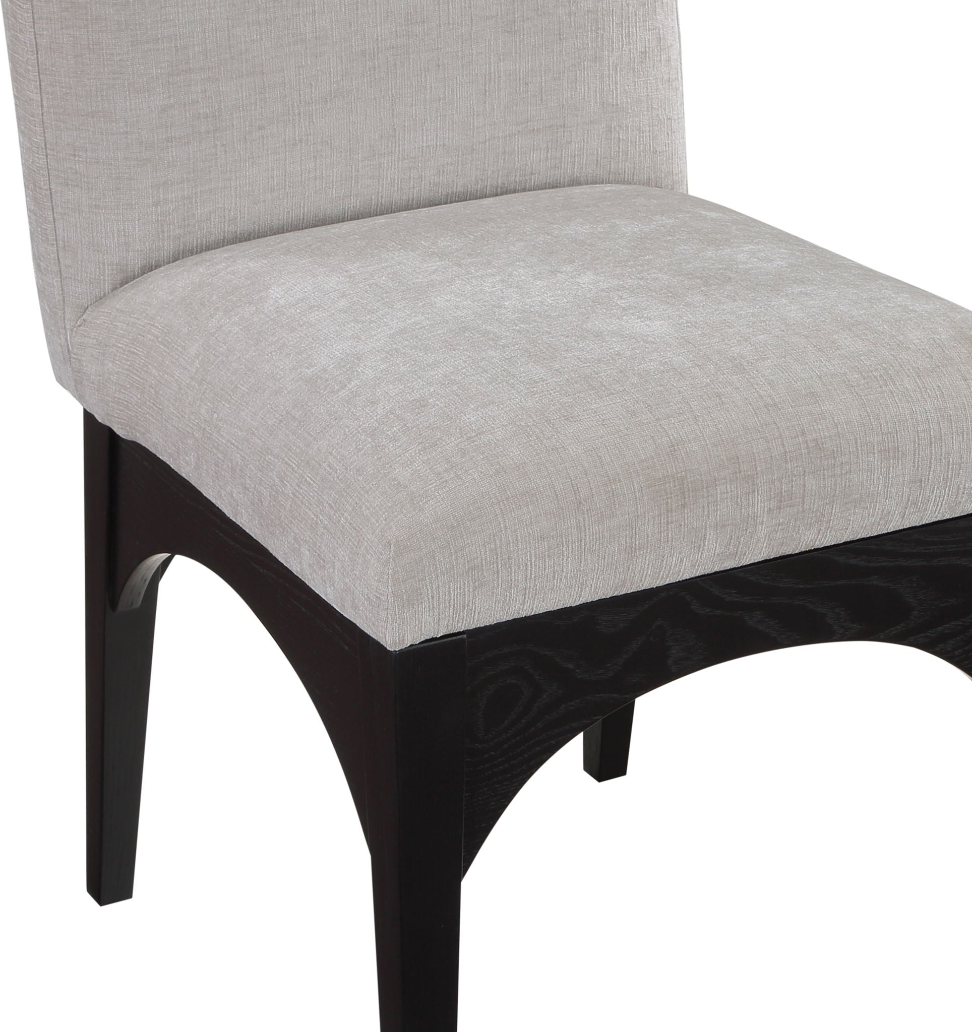 Waldorf - Chenille Dining Side Chair With Black Legs