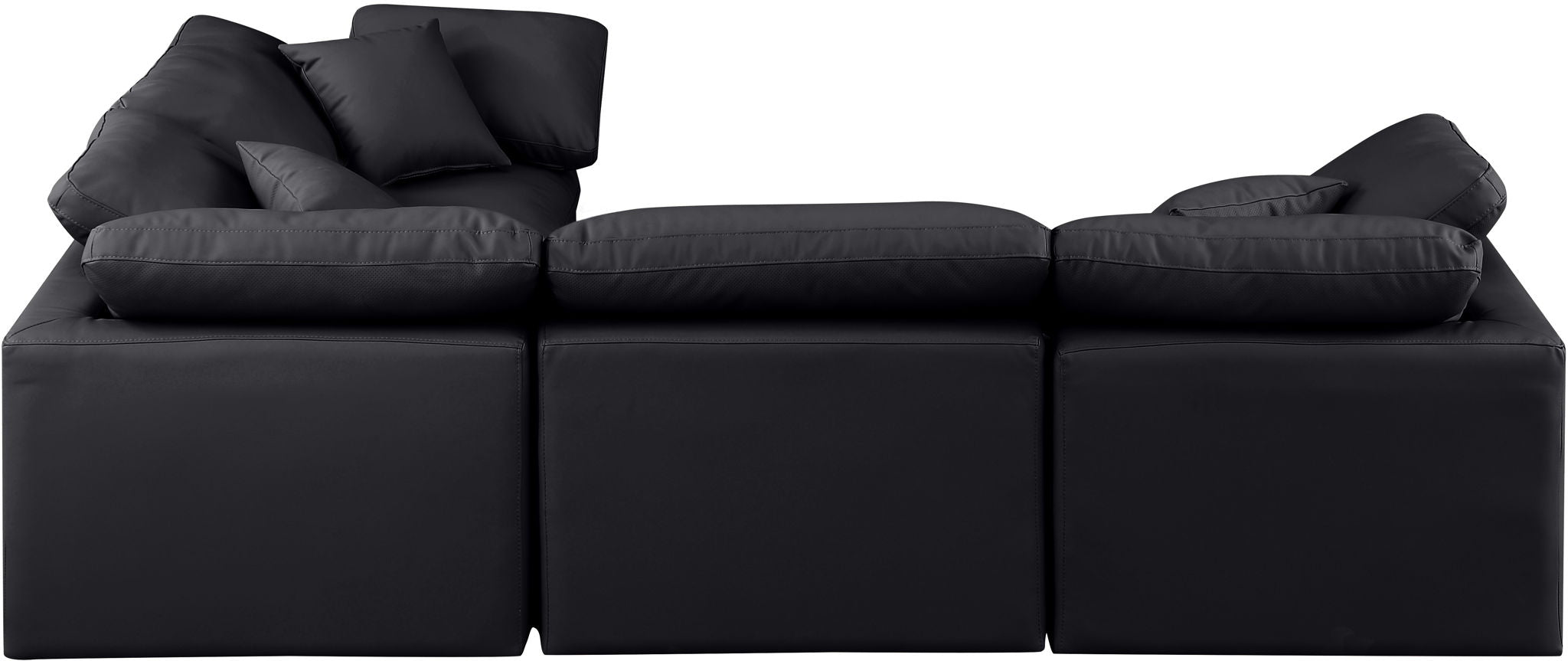 Indulge - Faux Leather 4 Piece Modular Corner Sectional