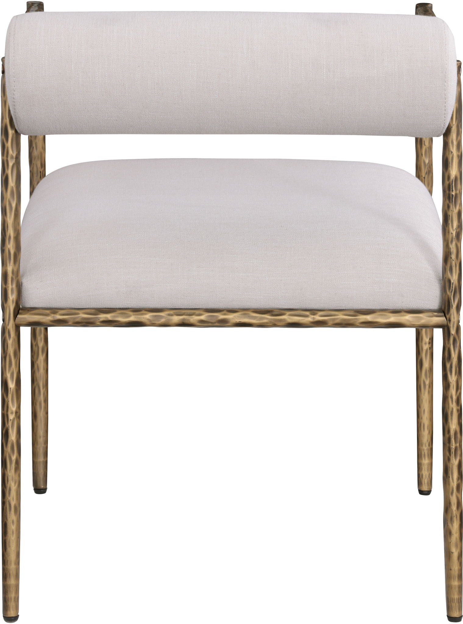 Axis - Linen Textured Beige Fabric Upholstered Dining Chair (Set of 2)