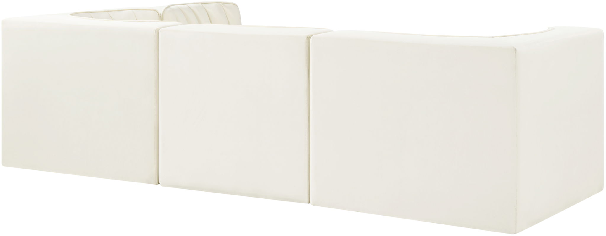 Rummi - Velvet Performance Fabric Upholstered 4 Piece Modular Sectional