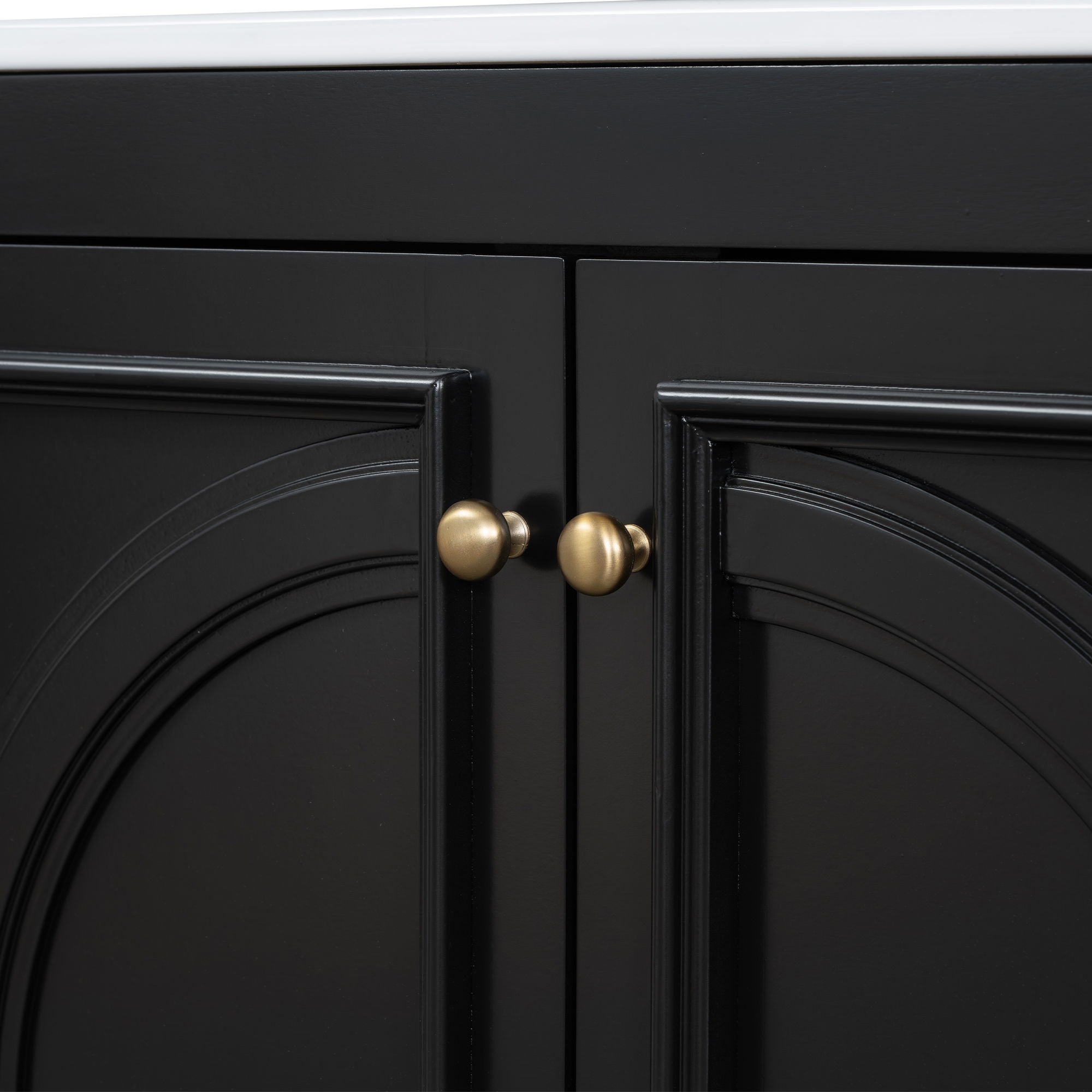 Double Sink Bathroom Vanity Set With Wall Mount Mirror Cabinet