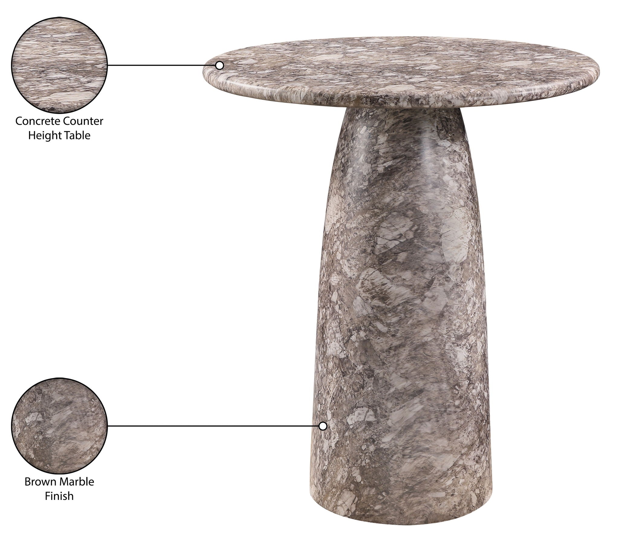 Cosenza - Concrete Indoor / Outdoor Counter Height Table