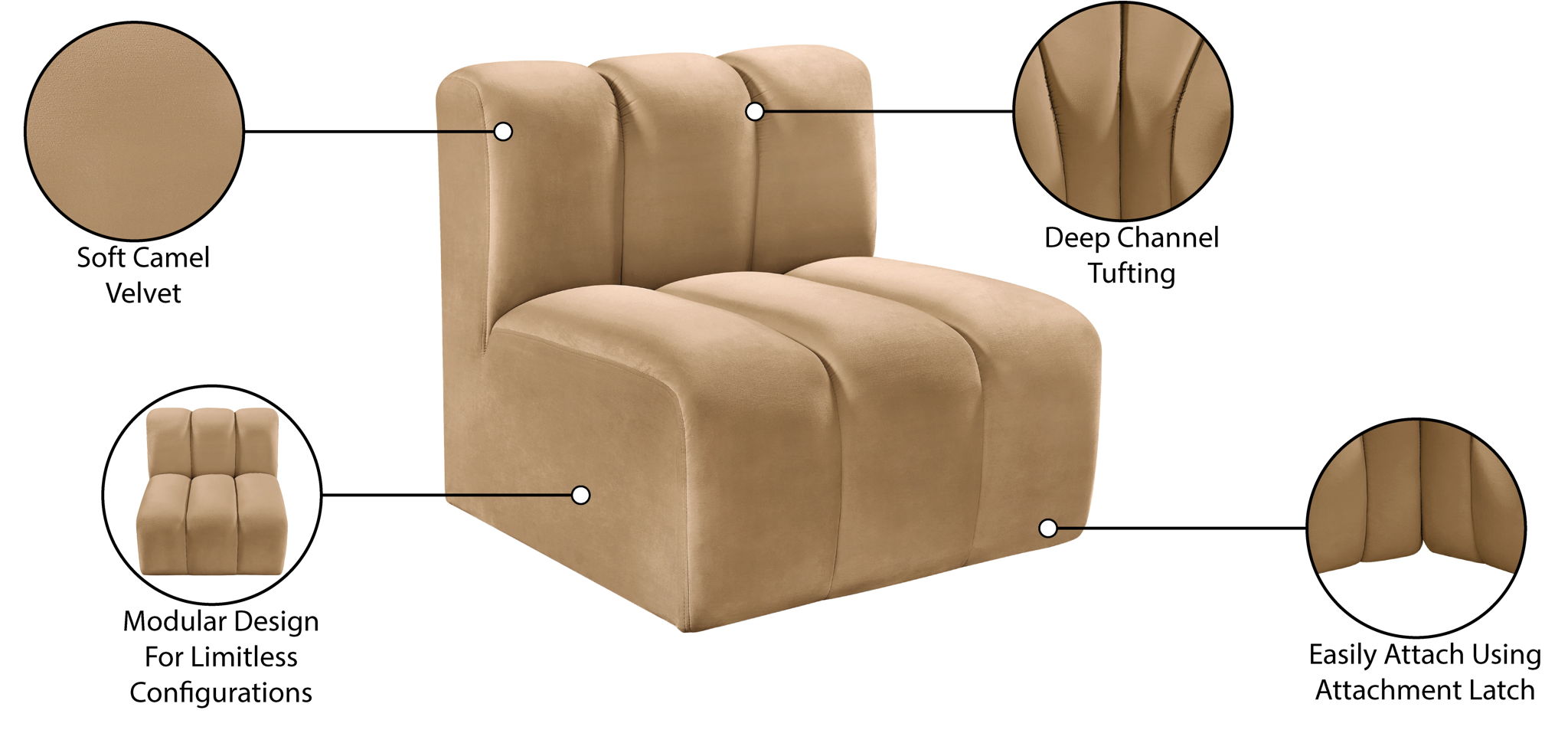 Arc - Velvet Straight Chair