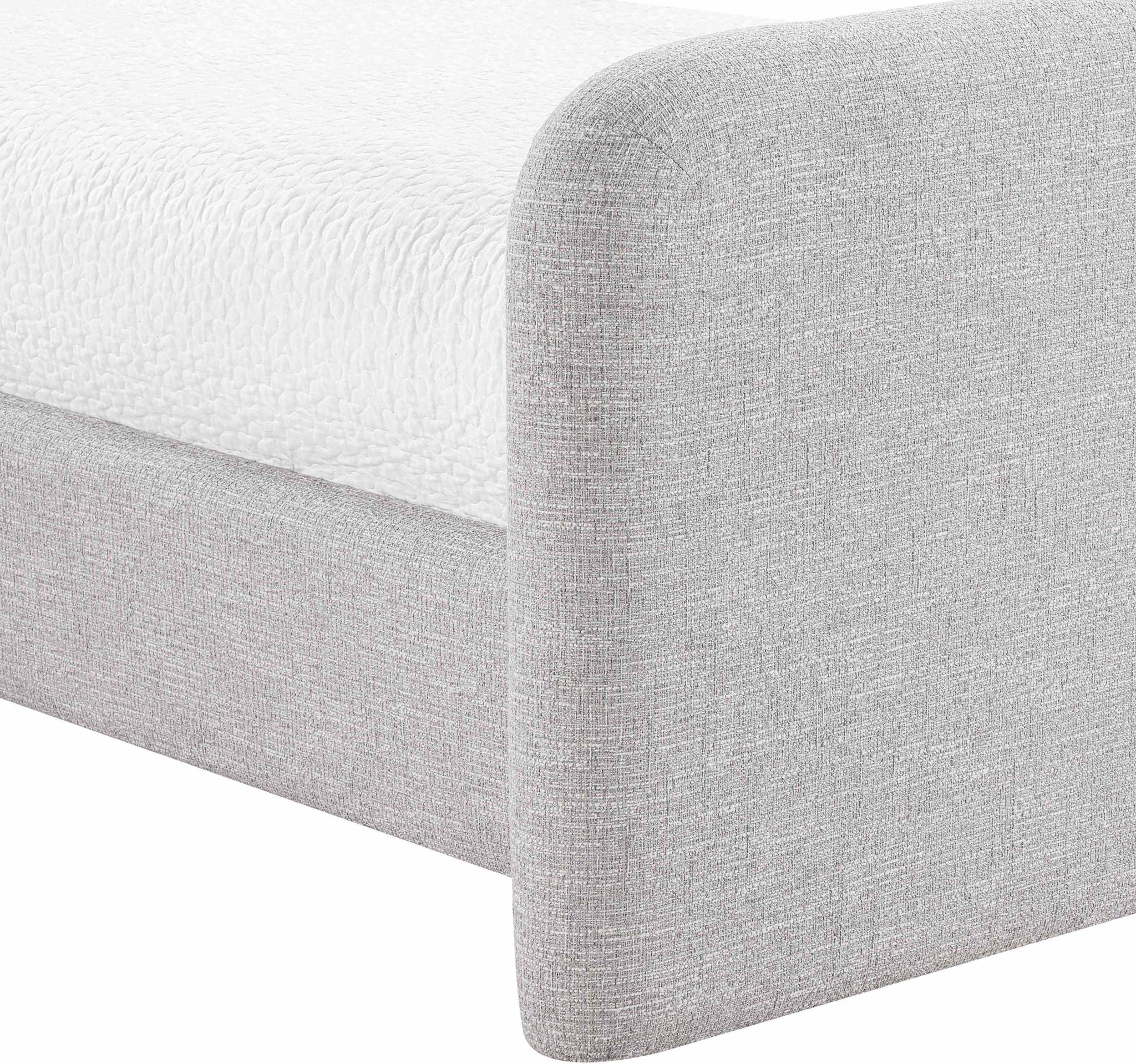 Fira - Linen Textured Fabric Upholstered Bed