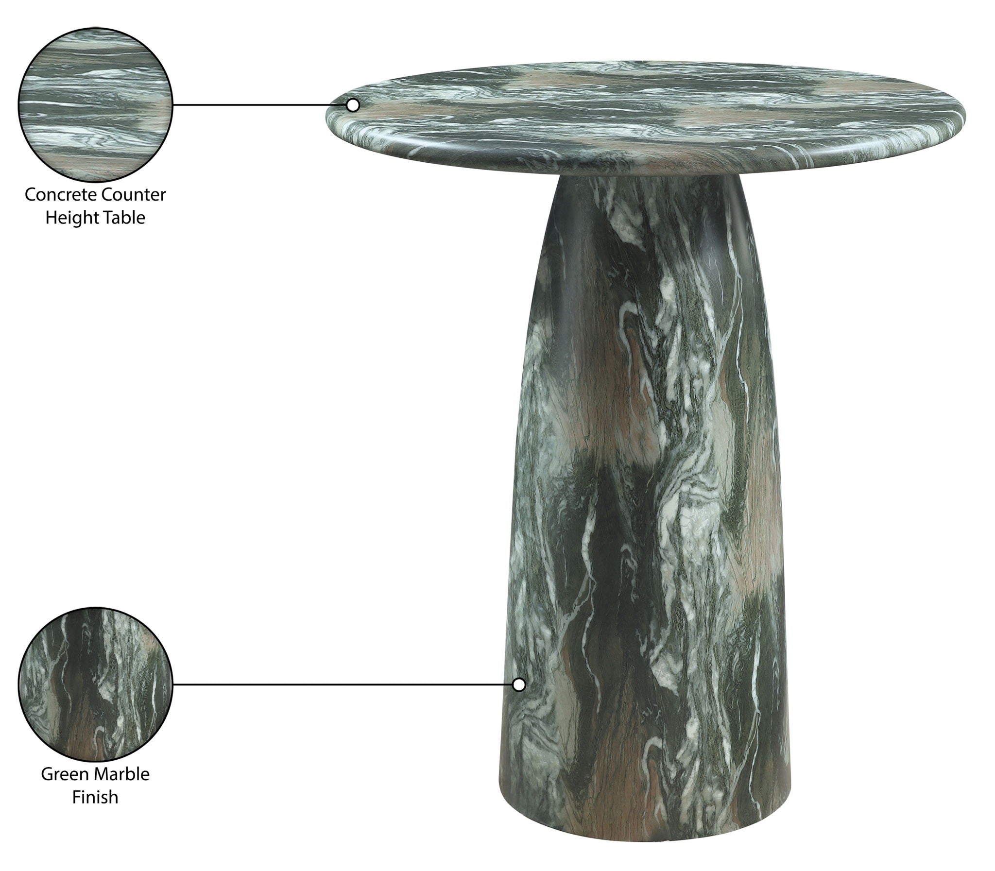 Cosenza - Concrete Indoor / Outdoor Counter Height Table