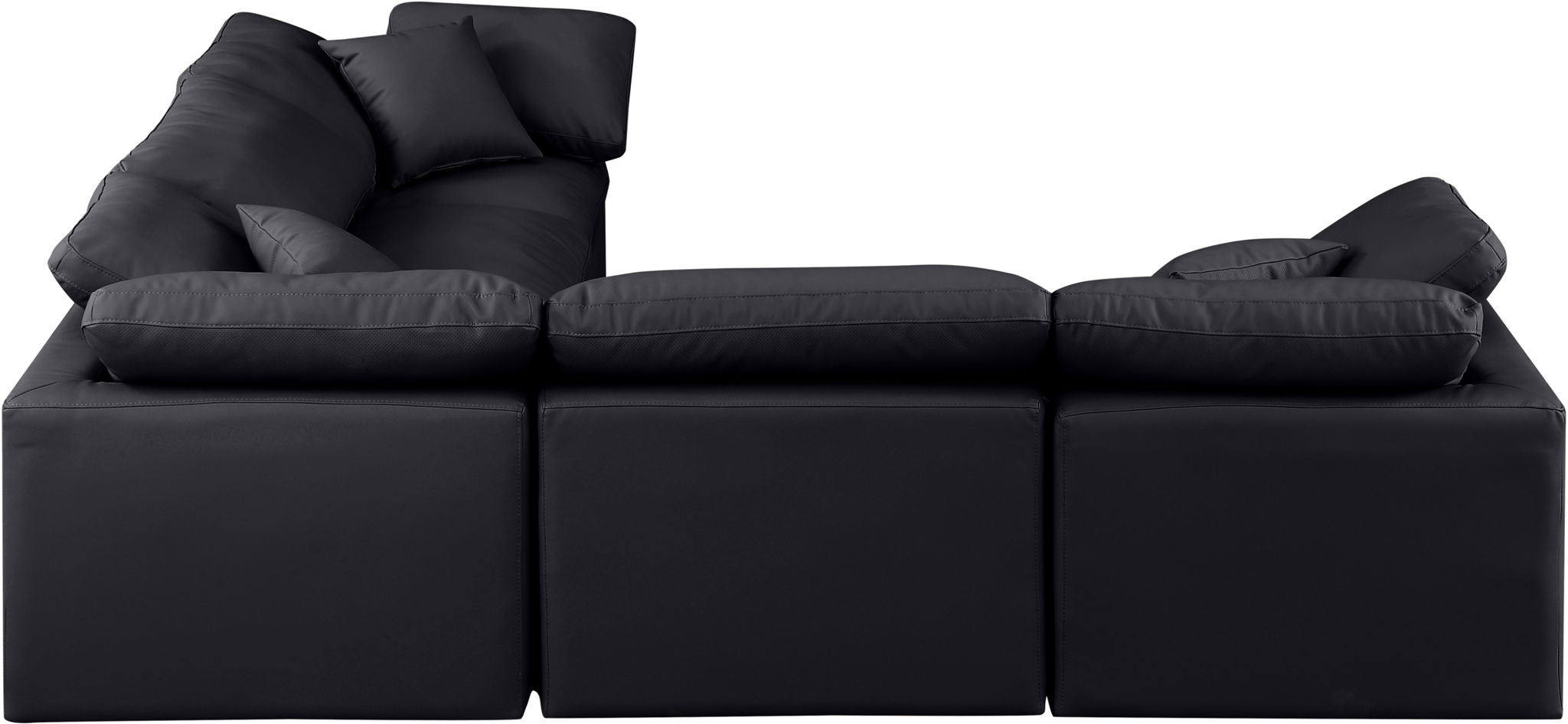 Indulge - Faux Leather 5 Piece Modular Corner Sectional