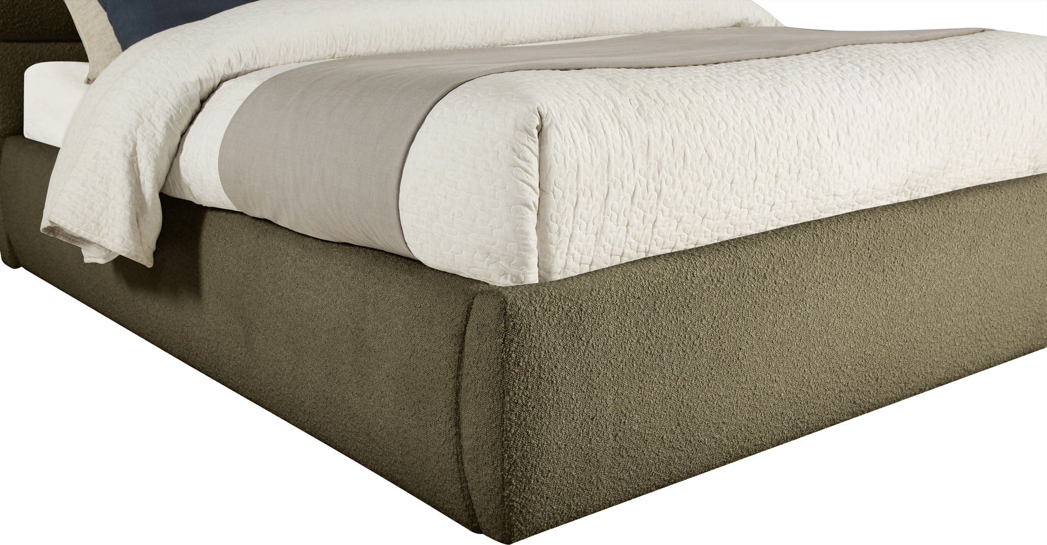 Adam - Boucle Fabric Bed With 52" Headboard