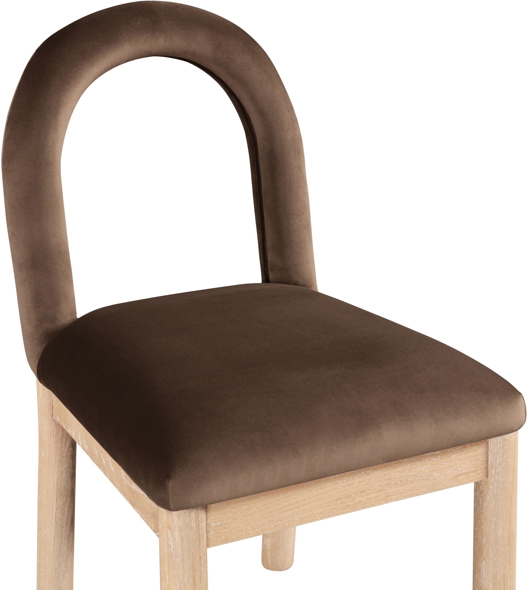 Conrad - Velvet Dining Chair With Natural Legs