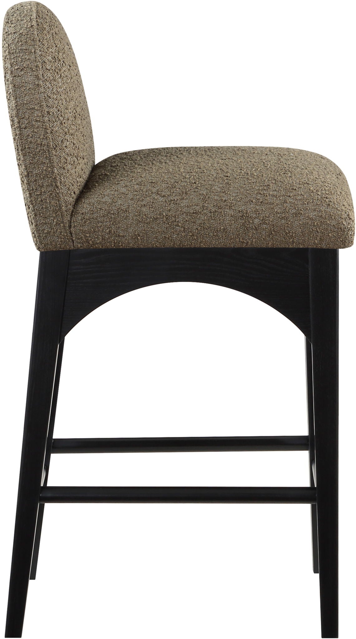 Waldorf - Boucle Stool With Black Legs