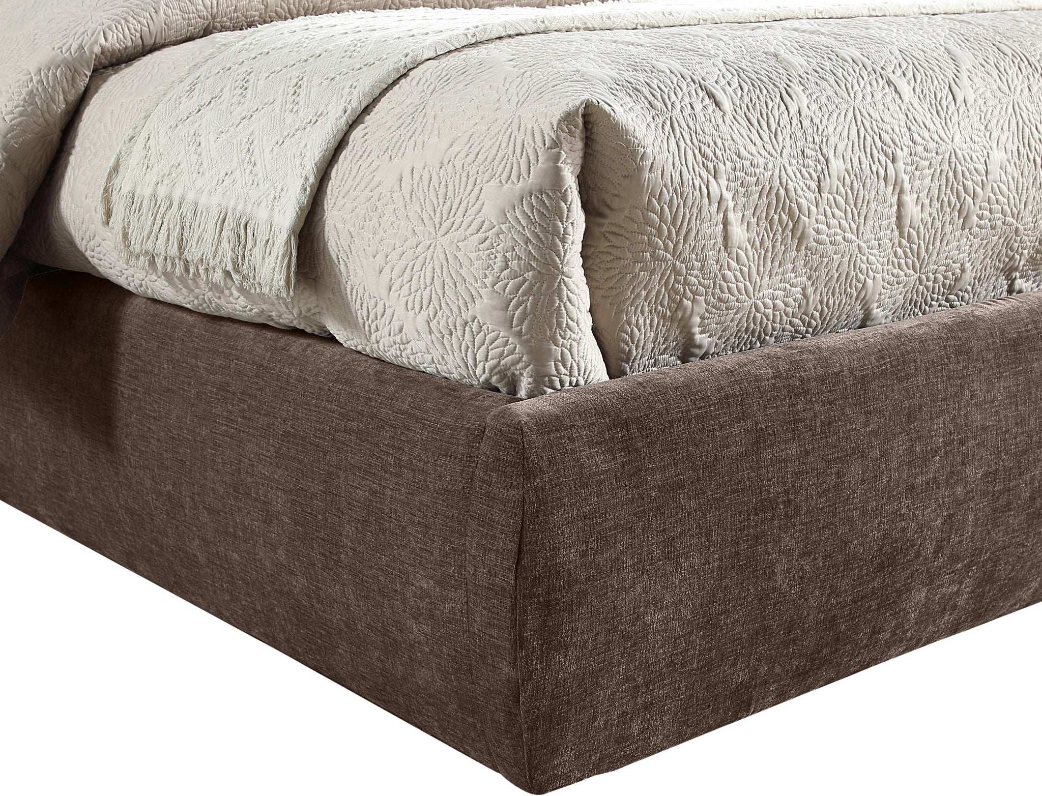 Adam - Chenille Fabric Bed With 52" Headboard