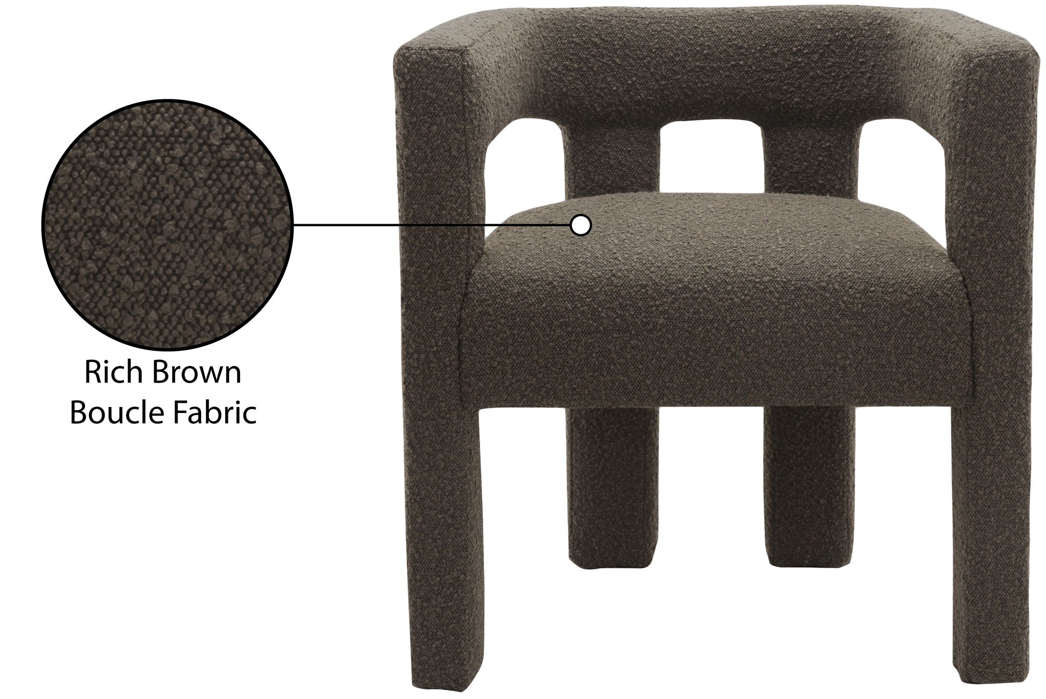 Athena - Boucle Fabric Dining Chair