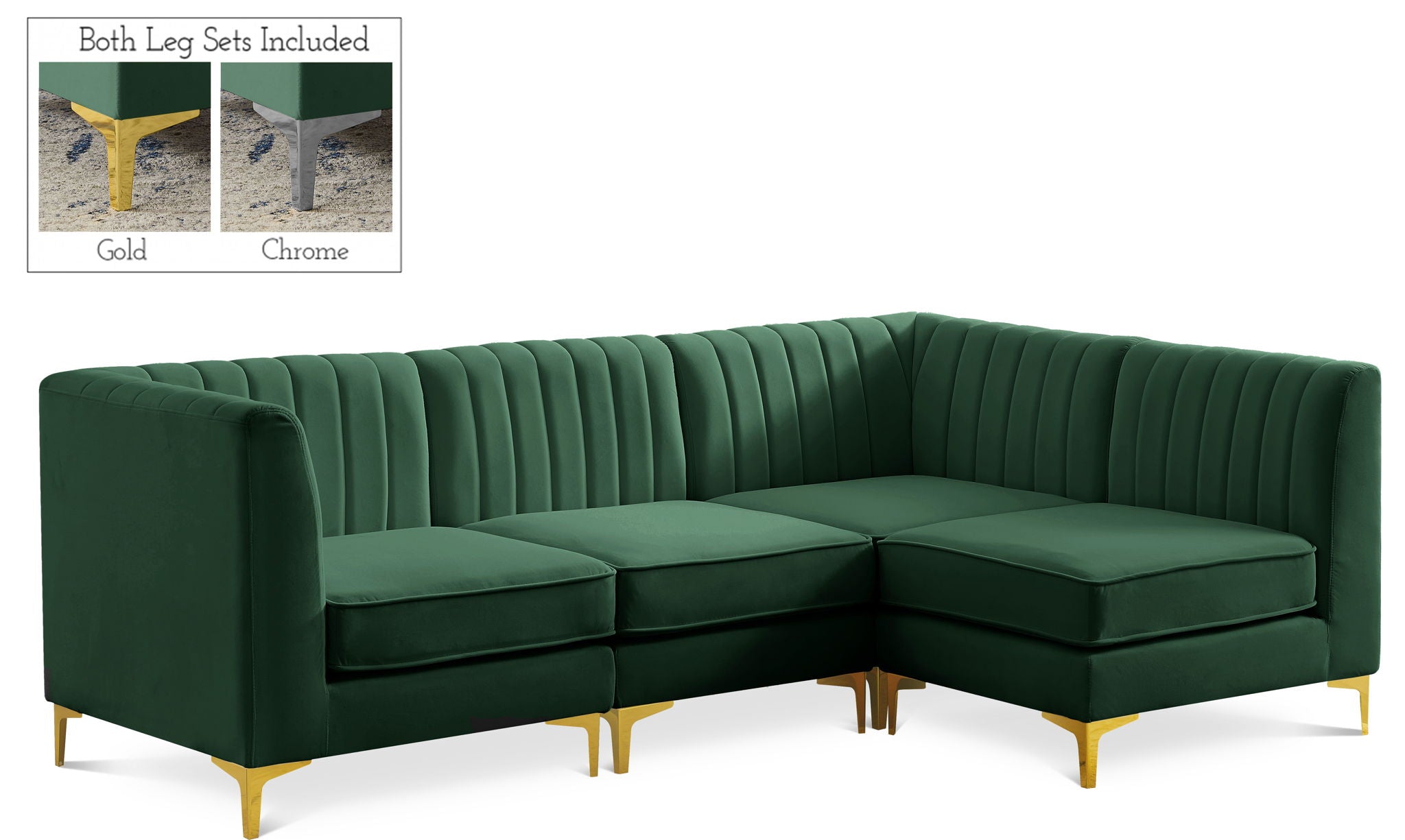 Alina - 4 Piece Modular L-Shaped Sectional