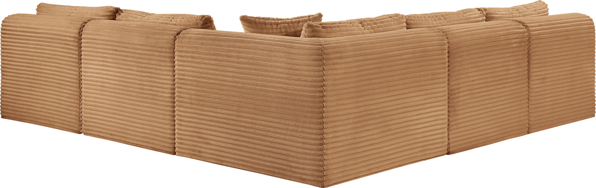 Shaggy - Fabric 5 Piece Modular Corner Armless Sectional