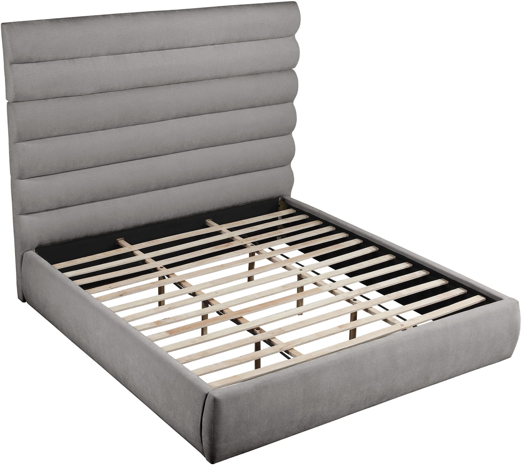 Adam - Chenille Fabric Bed With 70.5" Headboard