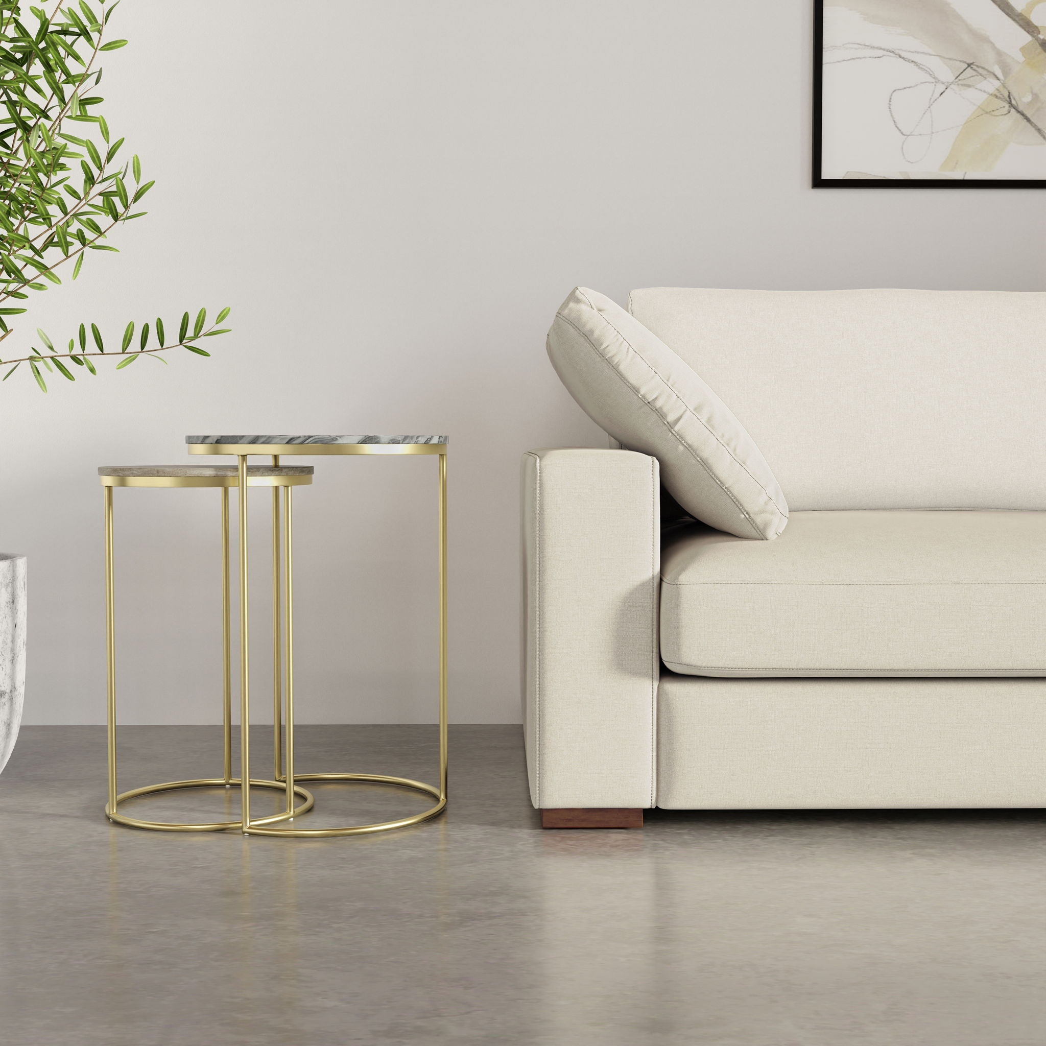 Ashley - 2 Piece Nesting Table - Gold