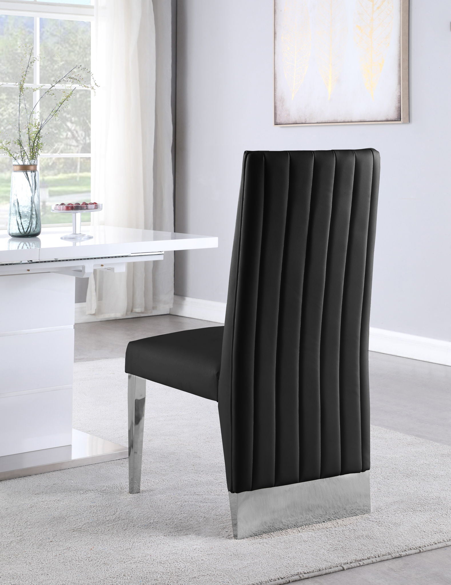 Porsha - Dining Chair (Set of 2) - Chrome Base