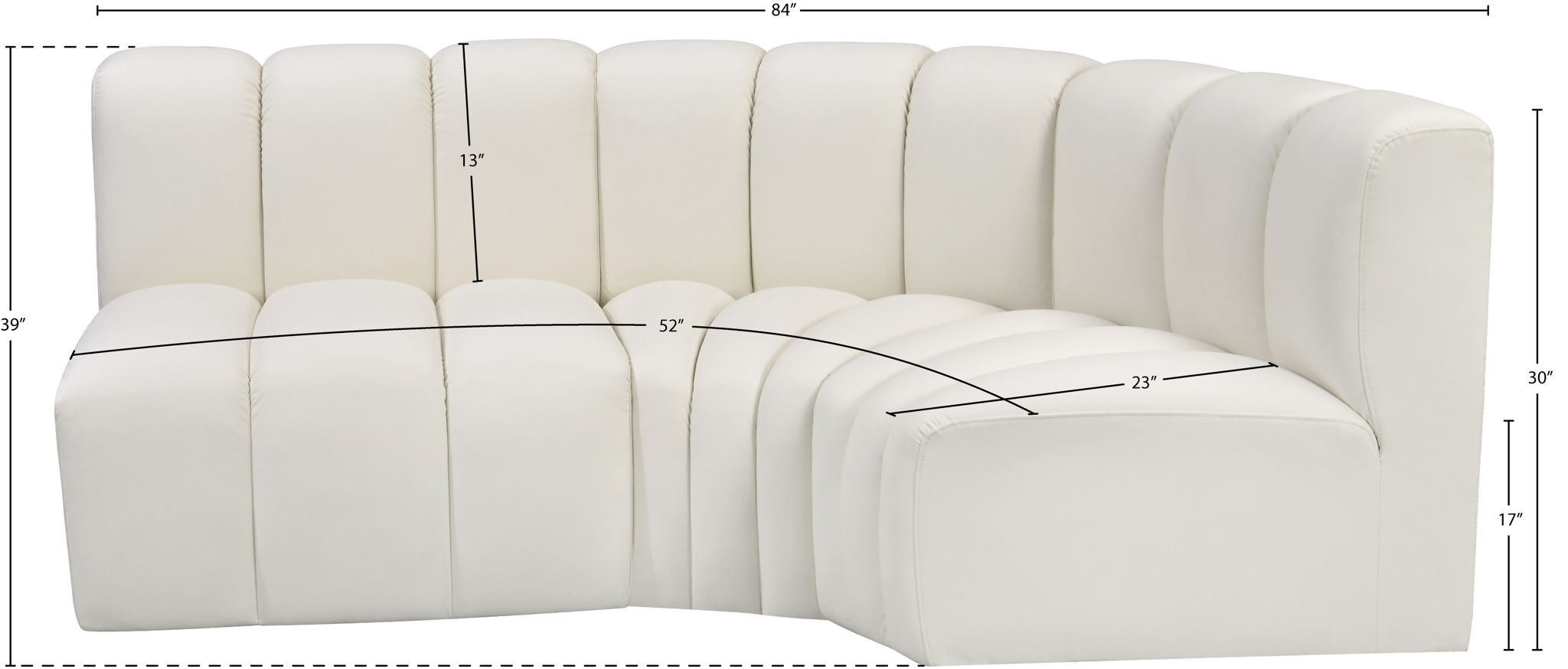 Arc - Faux Leather 3 Piece Sofa