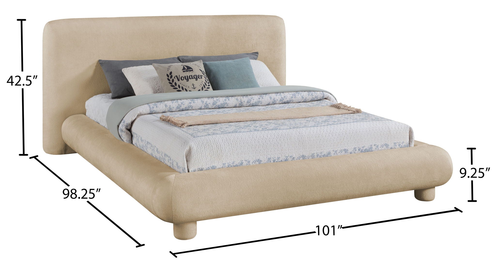 Blair - Chenille Upholstered Bed